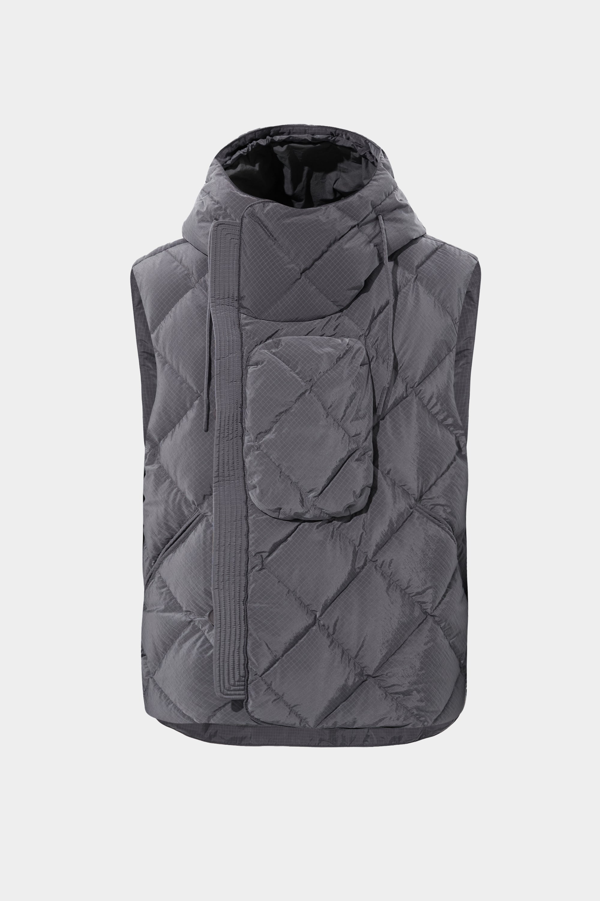 Atti Vest Man Rib Grey Violet