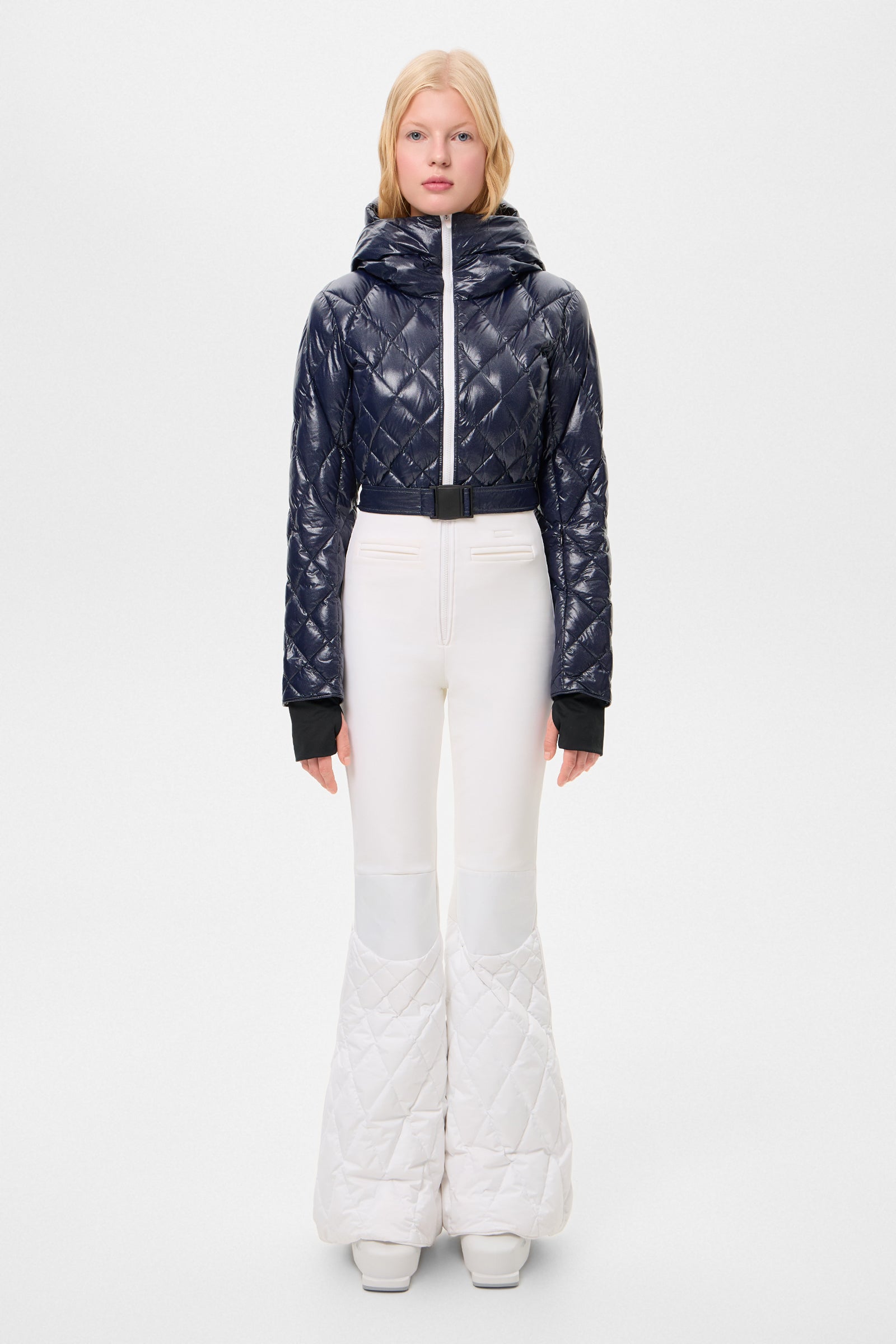 APRES SKI STARDUST OVERALL GLITTER NAVY + SHELL WHITE