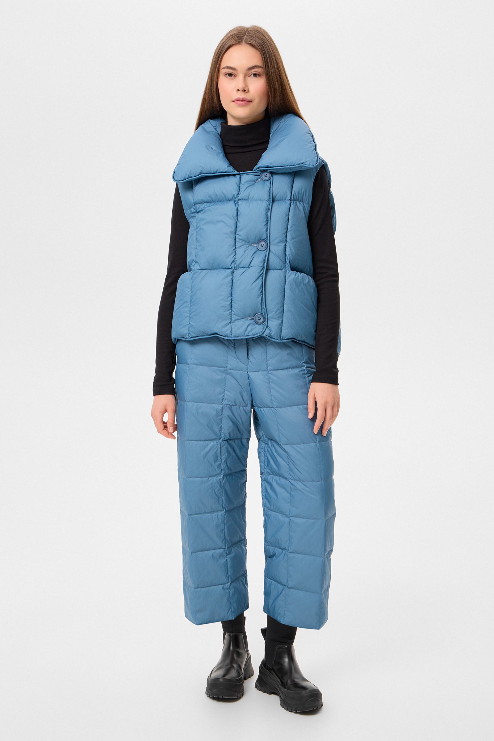 COZY CLOUD VEST MICRO STONE BLUE