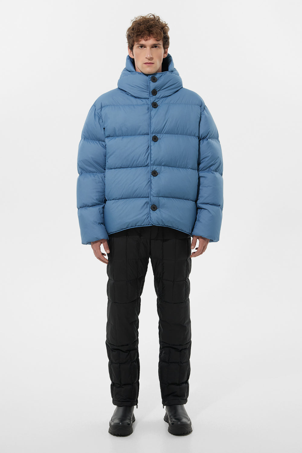 Cozy Michlin Jacket Man Micro Stone Blue