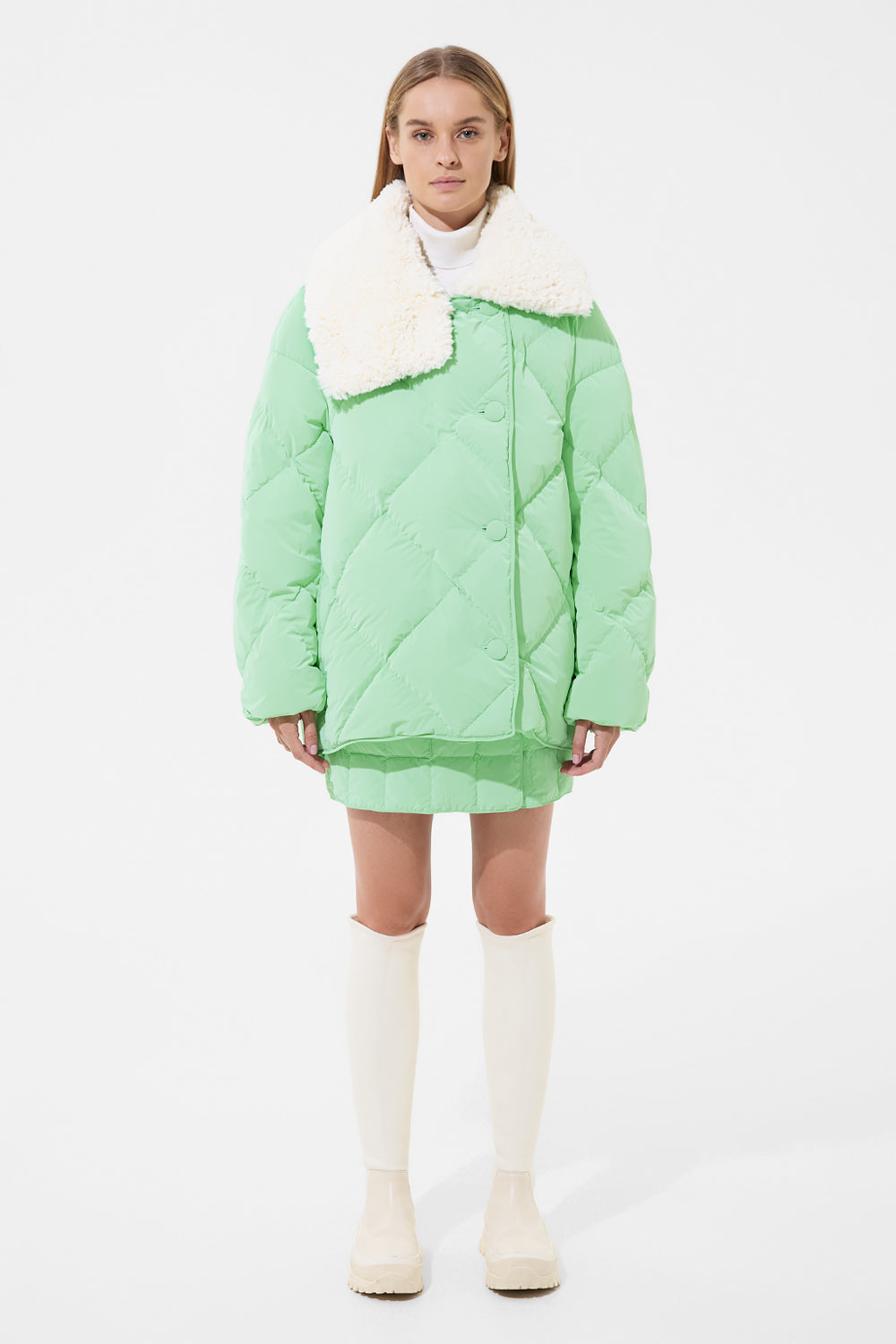 Shearling Queen Jacket Powder Mint