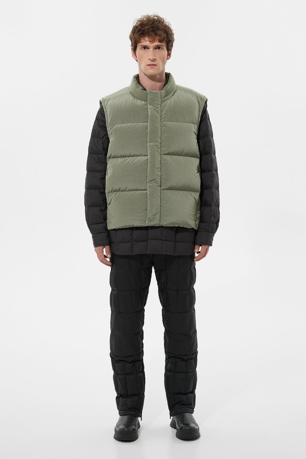 Cloud Vest Man Rib Khaki