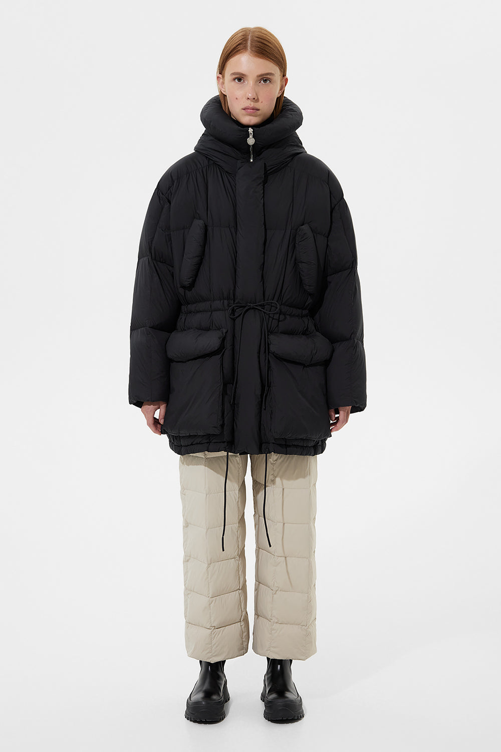 Quilted Parka Soft Black