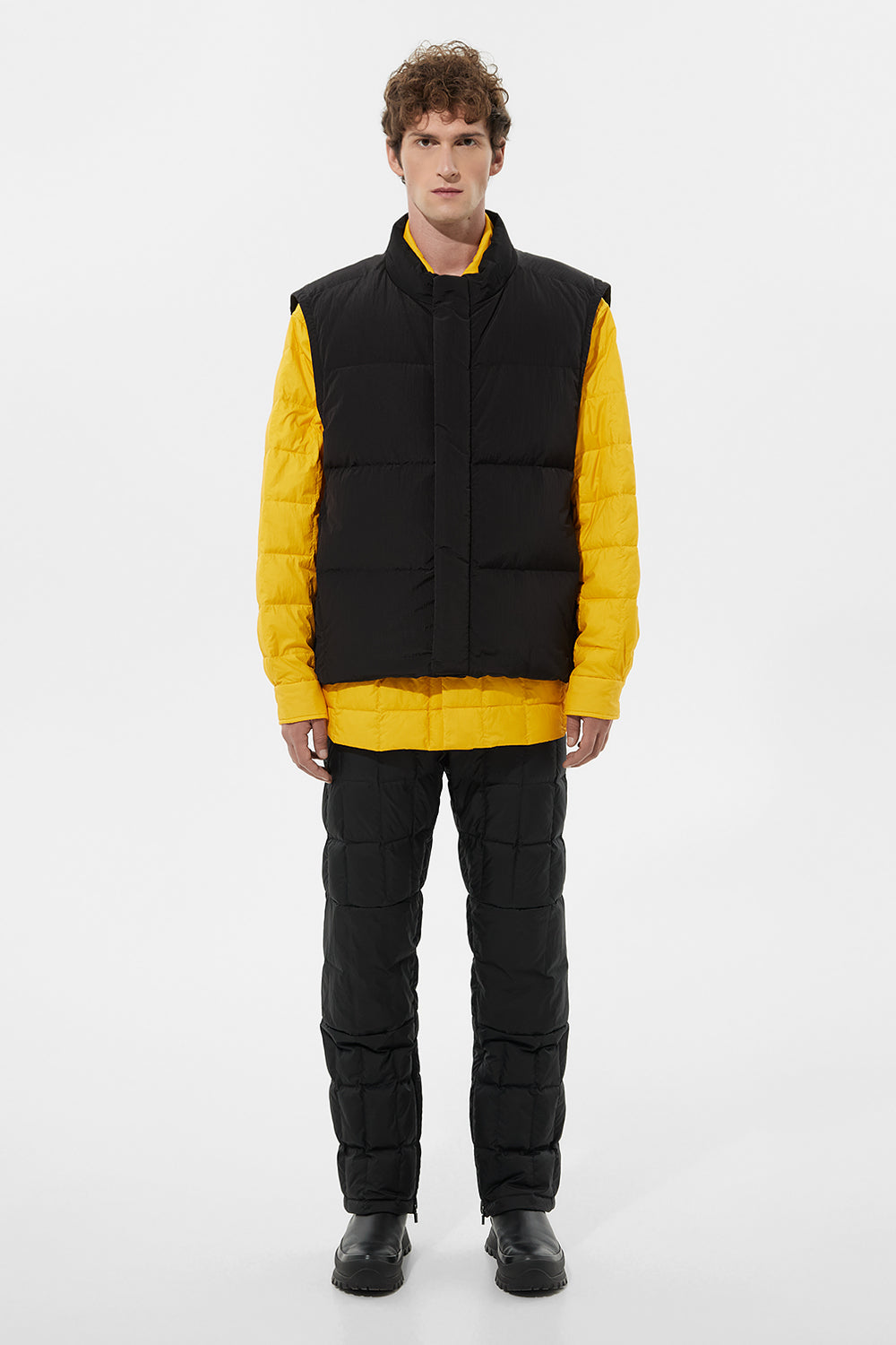 Cloud Vest Man Rib Black