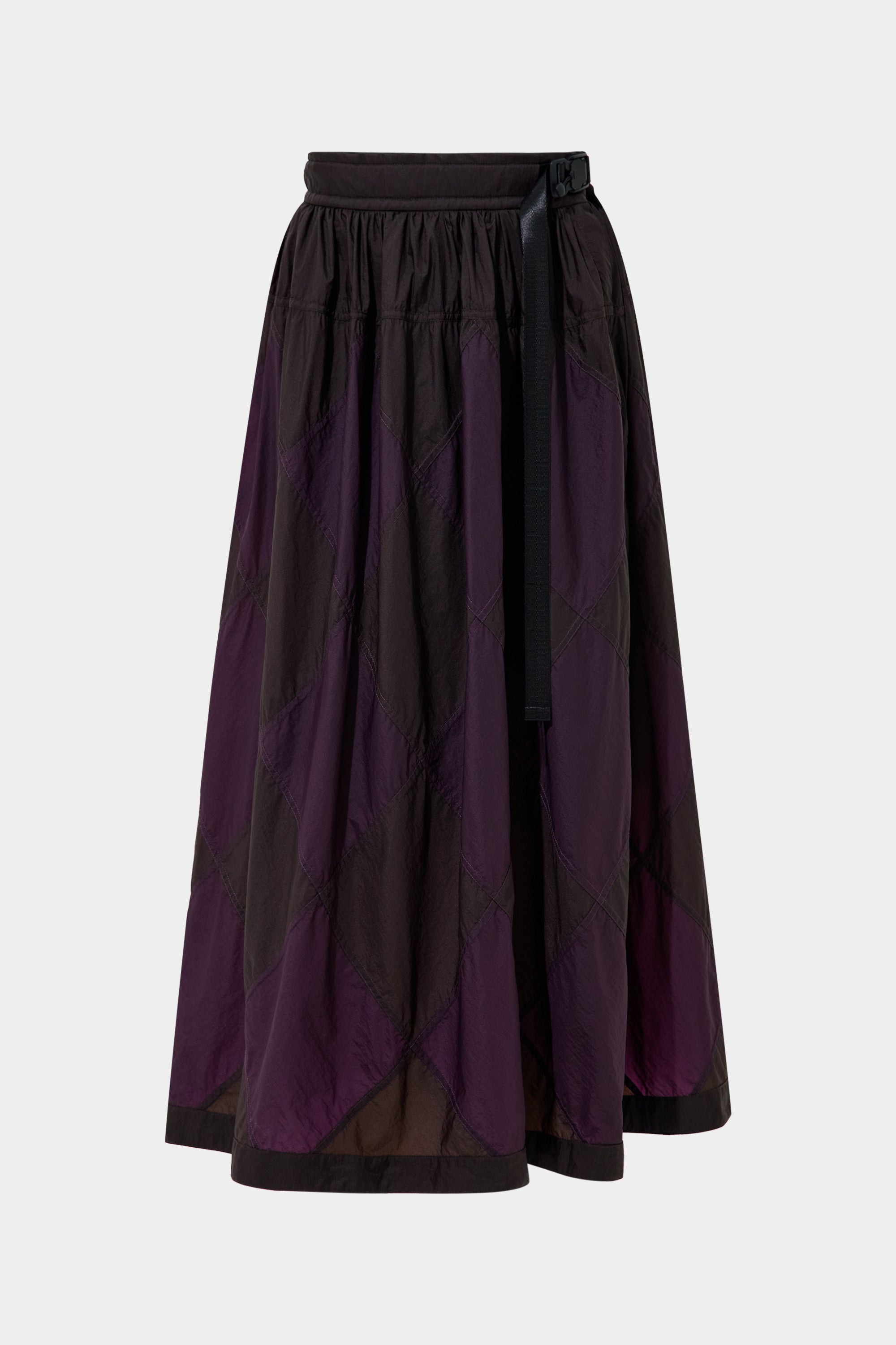 Diamond Balloon Skirt Micro Pomegranate + Micro Brown