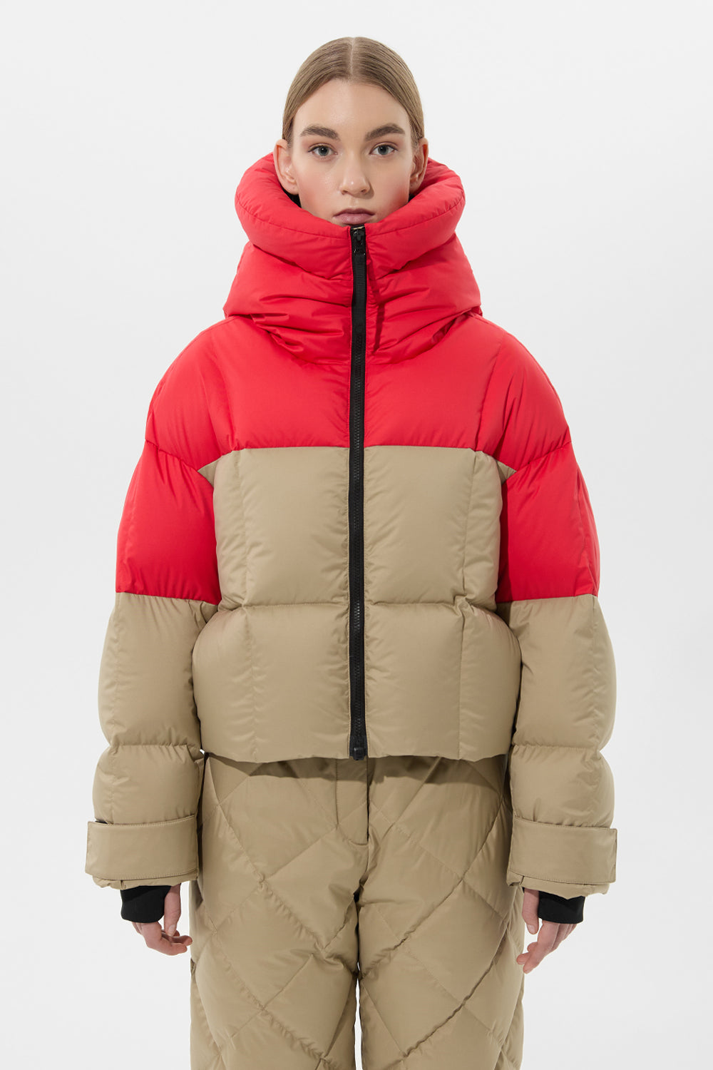 DOUBLE APRES SKI WENDY JACKET TEC PT RED + BEIGE