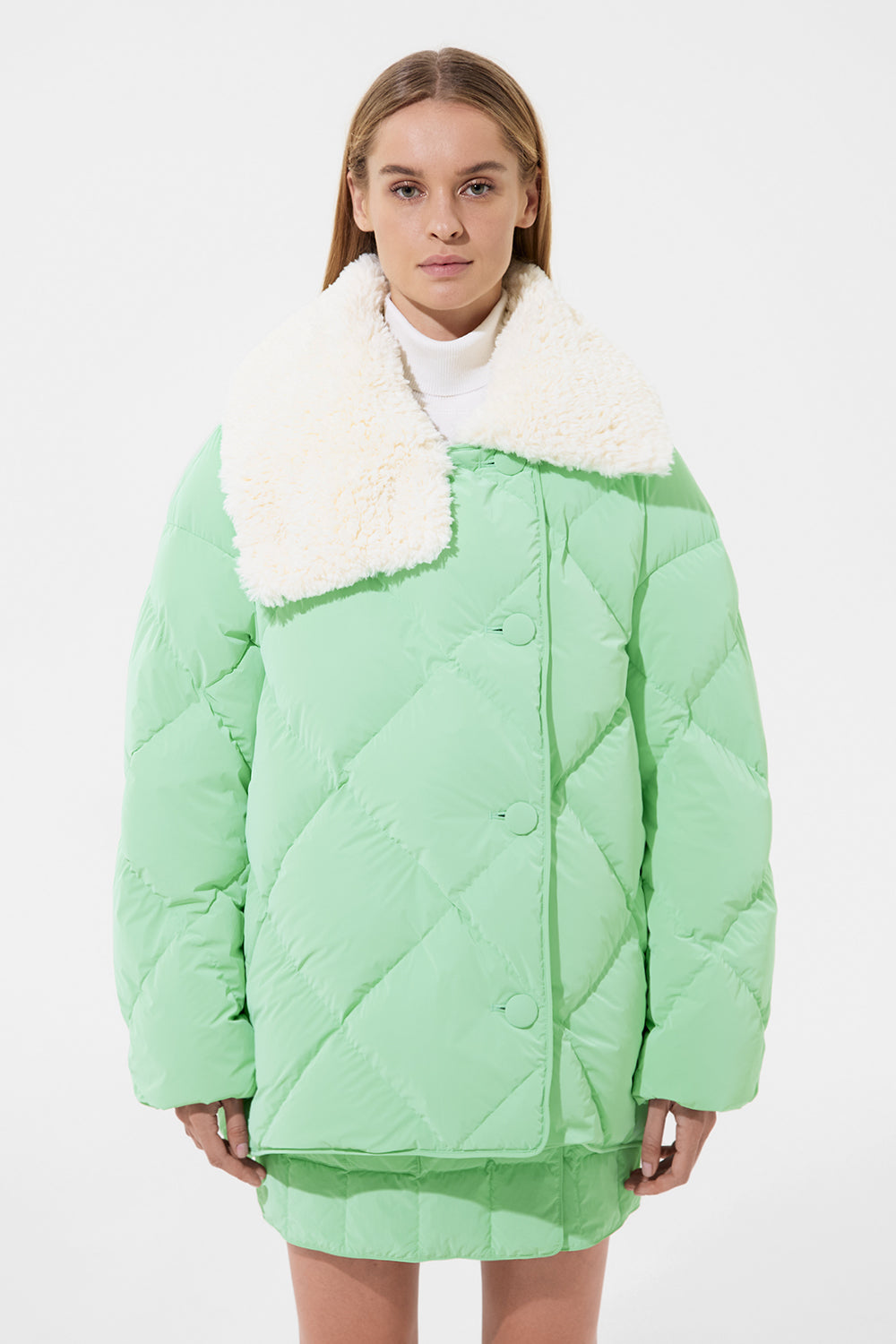 Shearling Queen Jacket Powder Mint