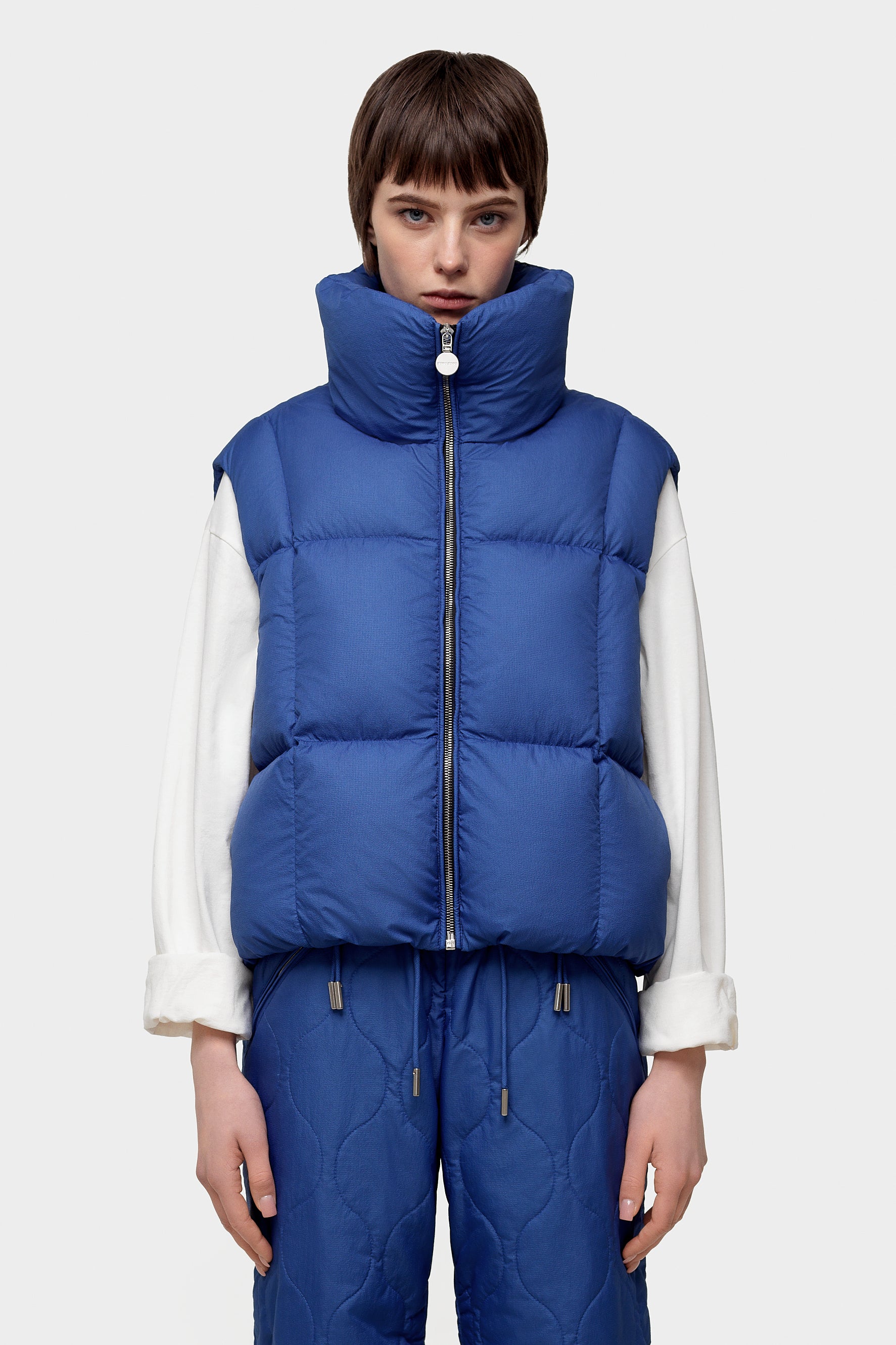 Zip Vest Ketchup Blue