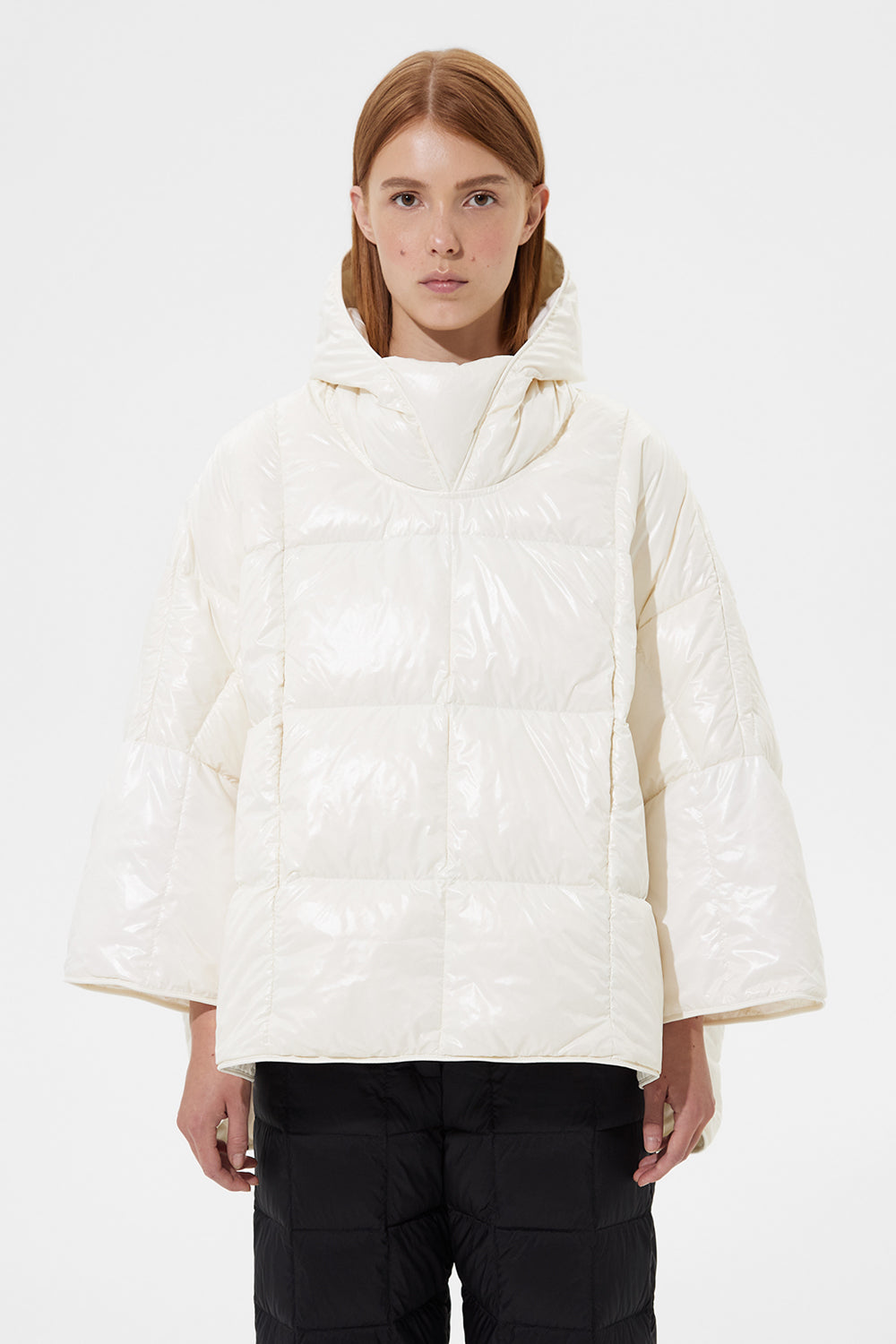 Poncho Silky White