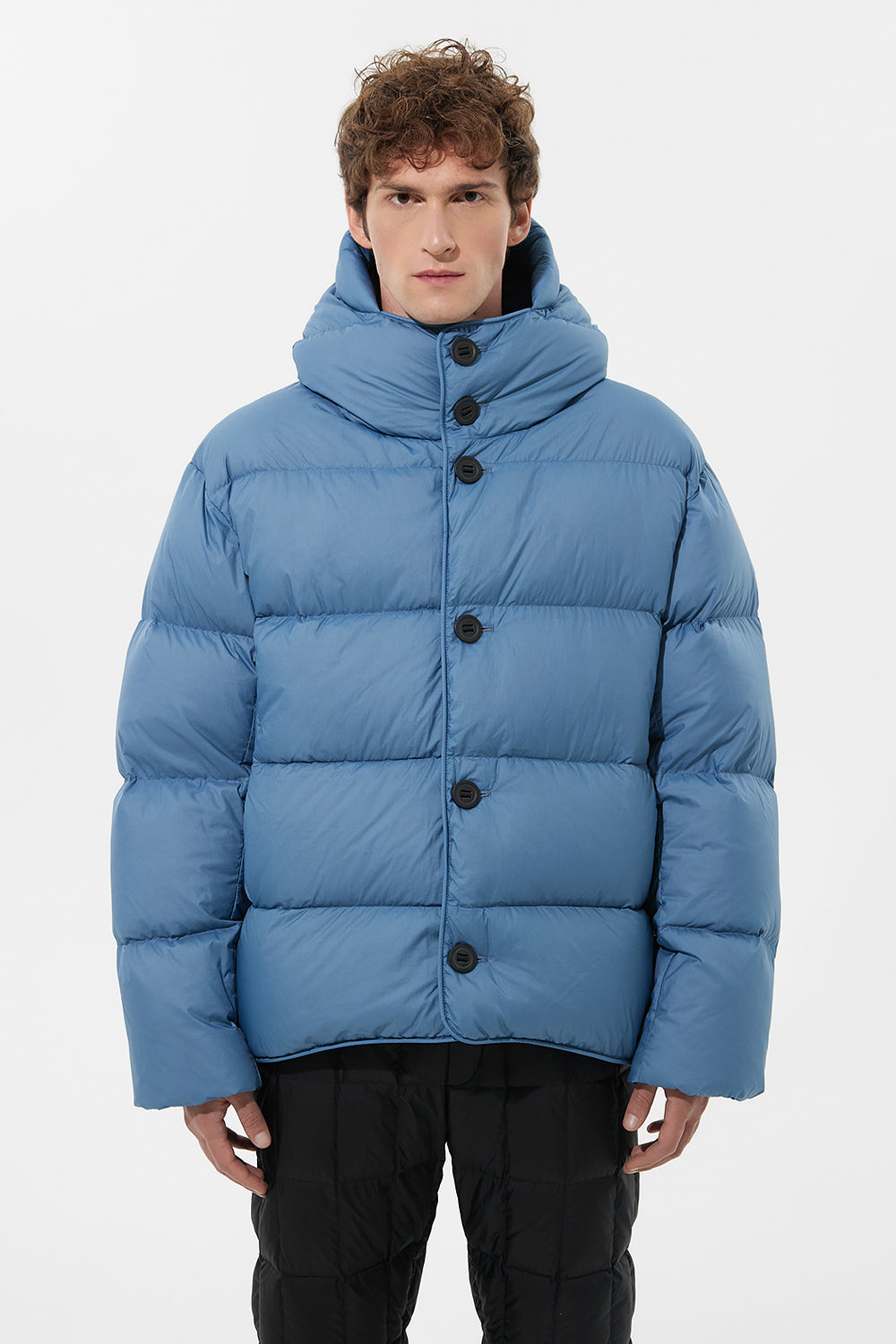 Cozy Michlin Jacket Man Micro Stone Blue