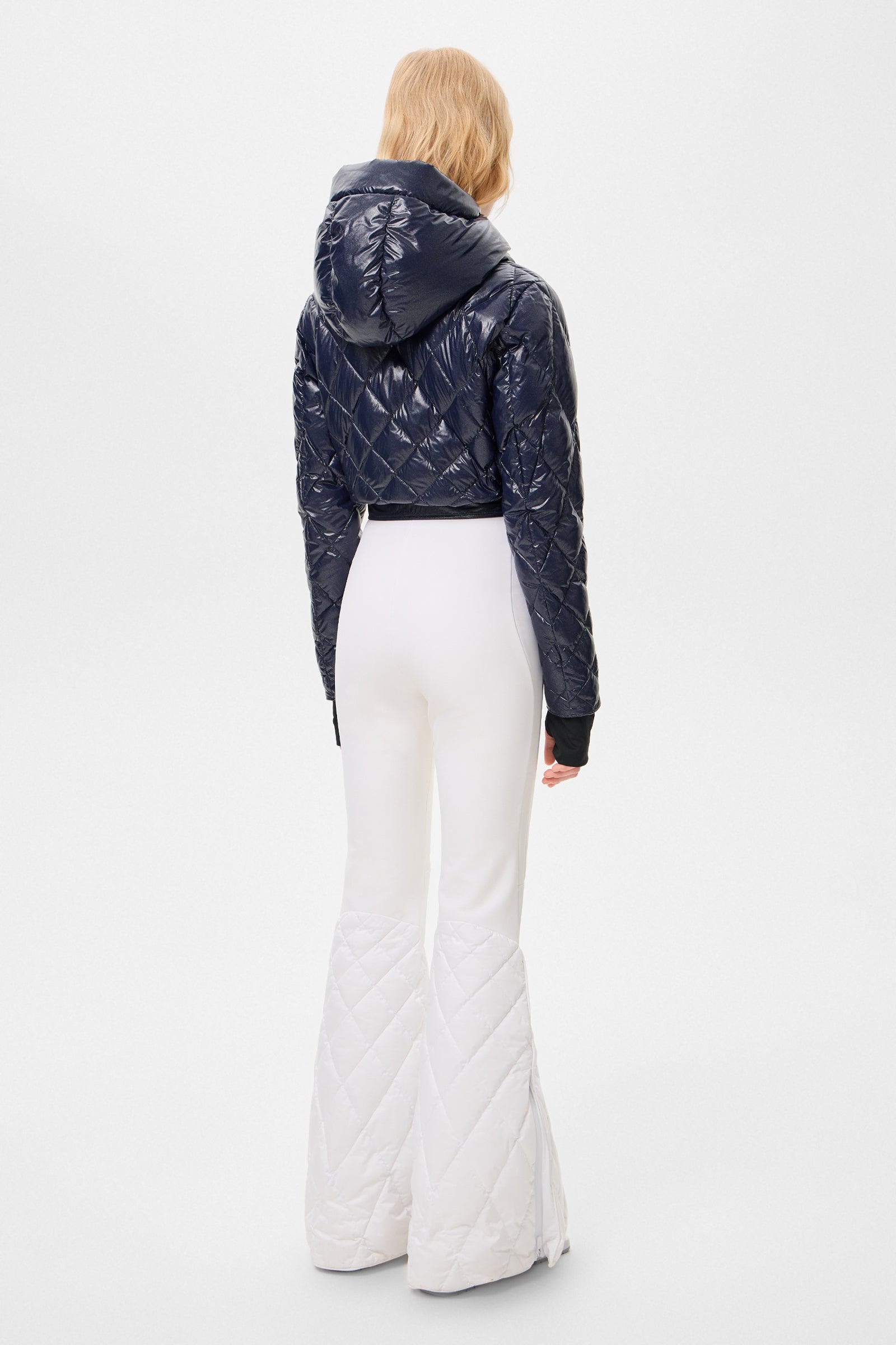APRES SKI STARDUST OVERALL GLITTER NAVY + SHELL WHITE