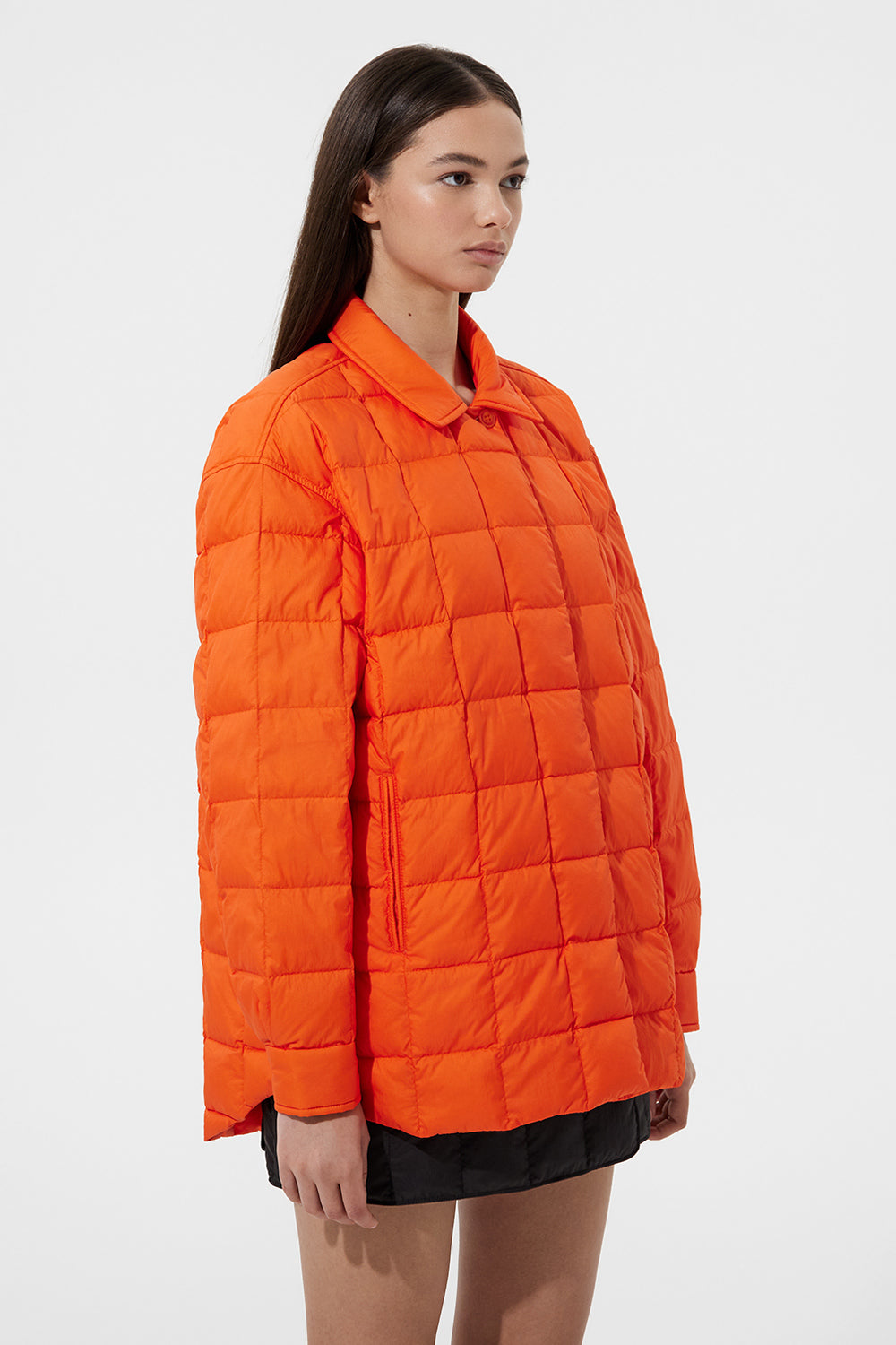Kalik Down Shirt Micro Brick Orange