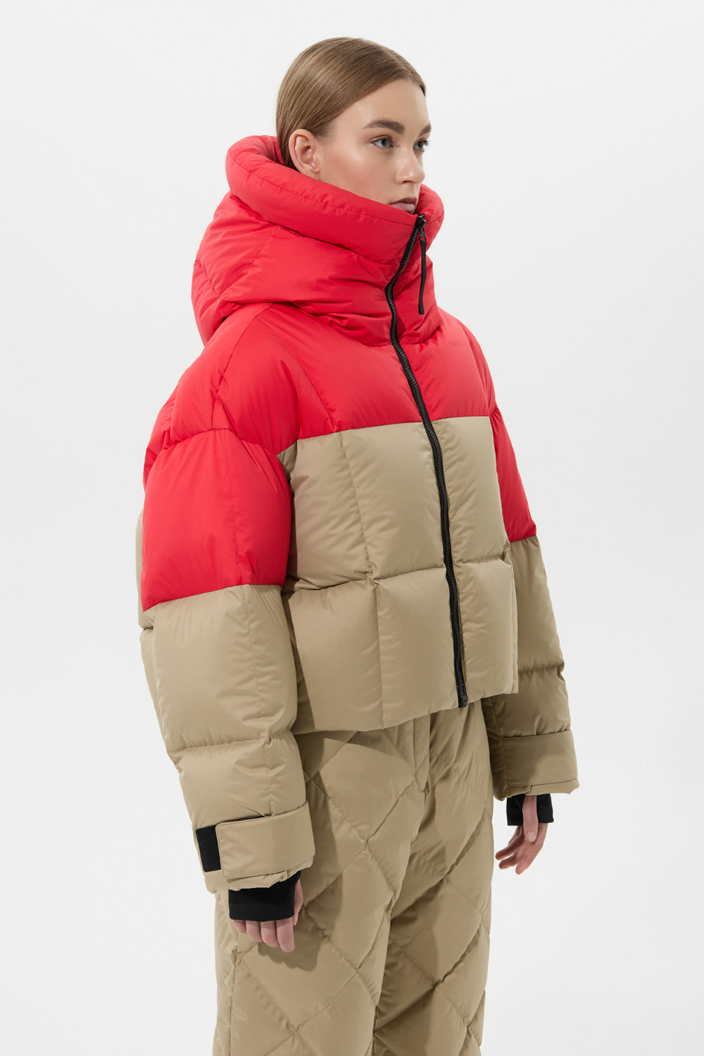 DOUBLE APRES SKI WENDY JACKET TEC PT RED + BEIGE