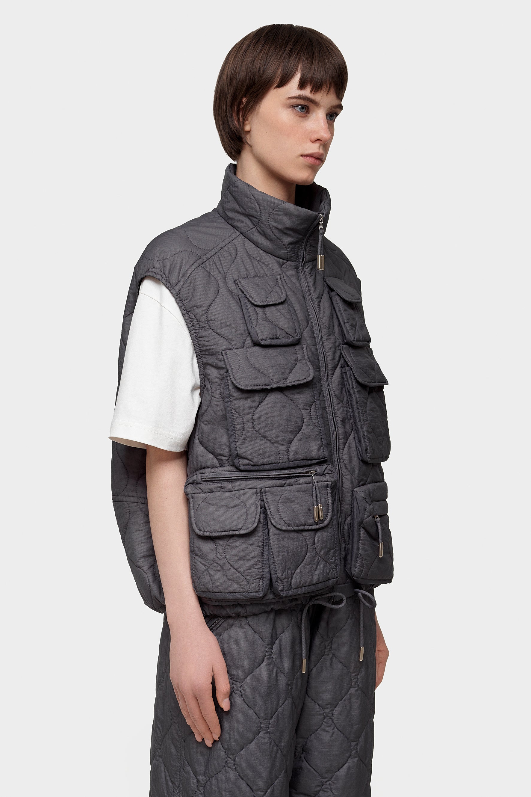 Fisherman Vest Ketchup Grey