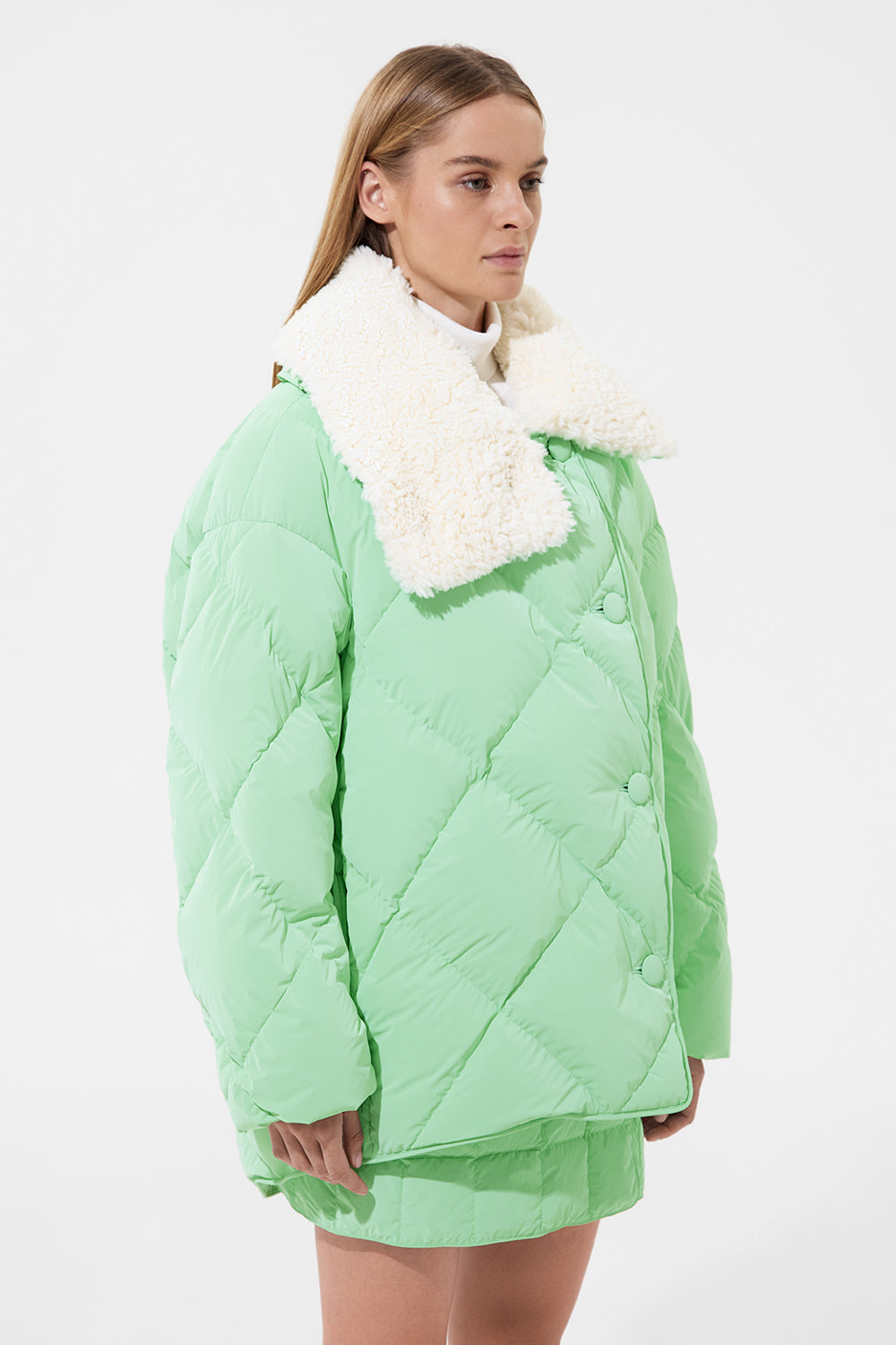 Shearling Queen Jacket Powder Mint