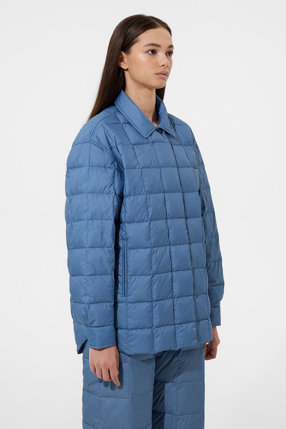Kalik Down Shirt Micro Stone Blue