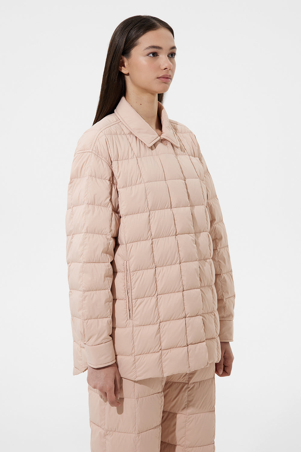 Kalik Down Shirt Soft Pale Pink