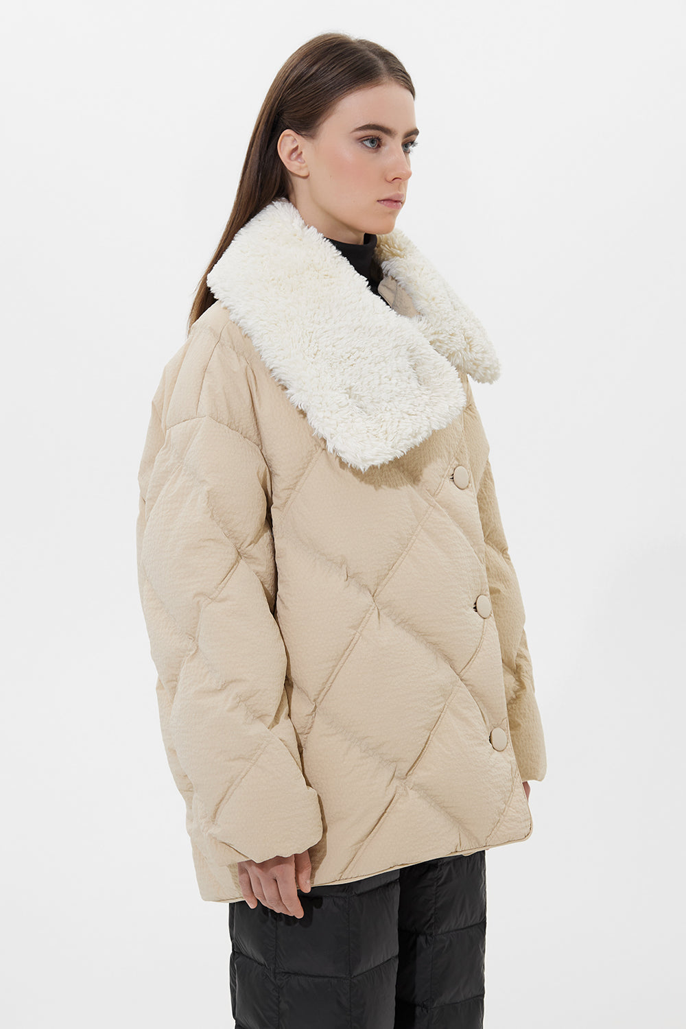 SHEARLING QUEEN STEFANIA CREAM