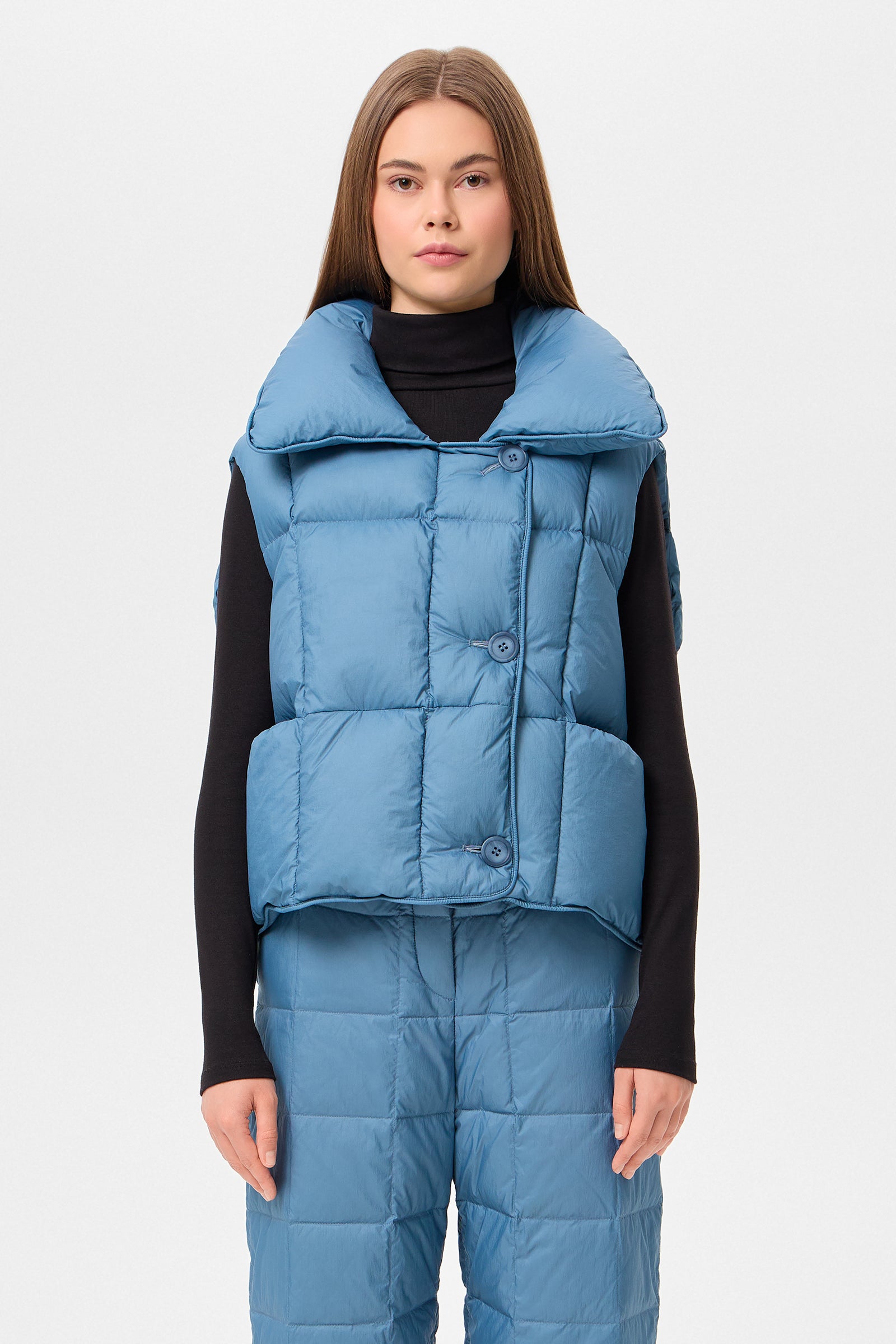 COZY CLOUD VEST MICRO STONE BLUE