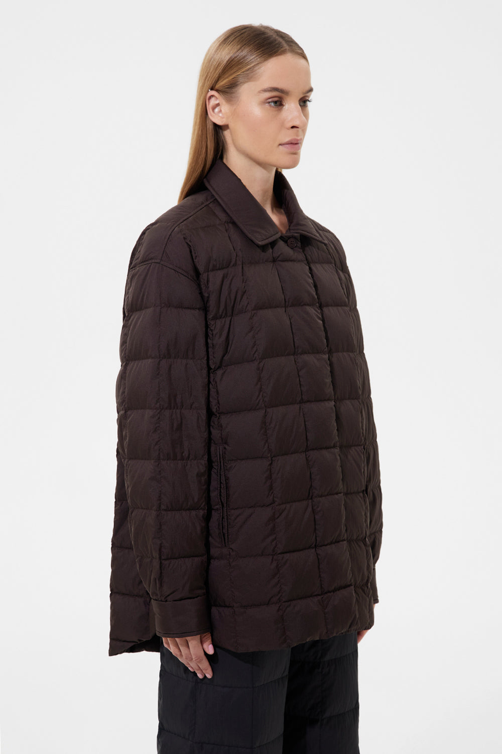 Kalik Down Shirt Micro Brown