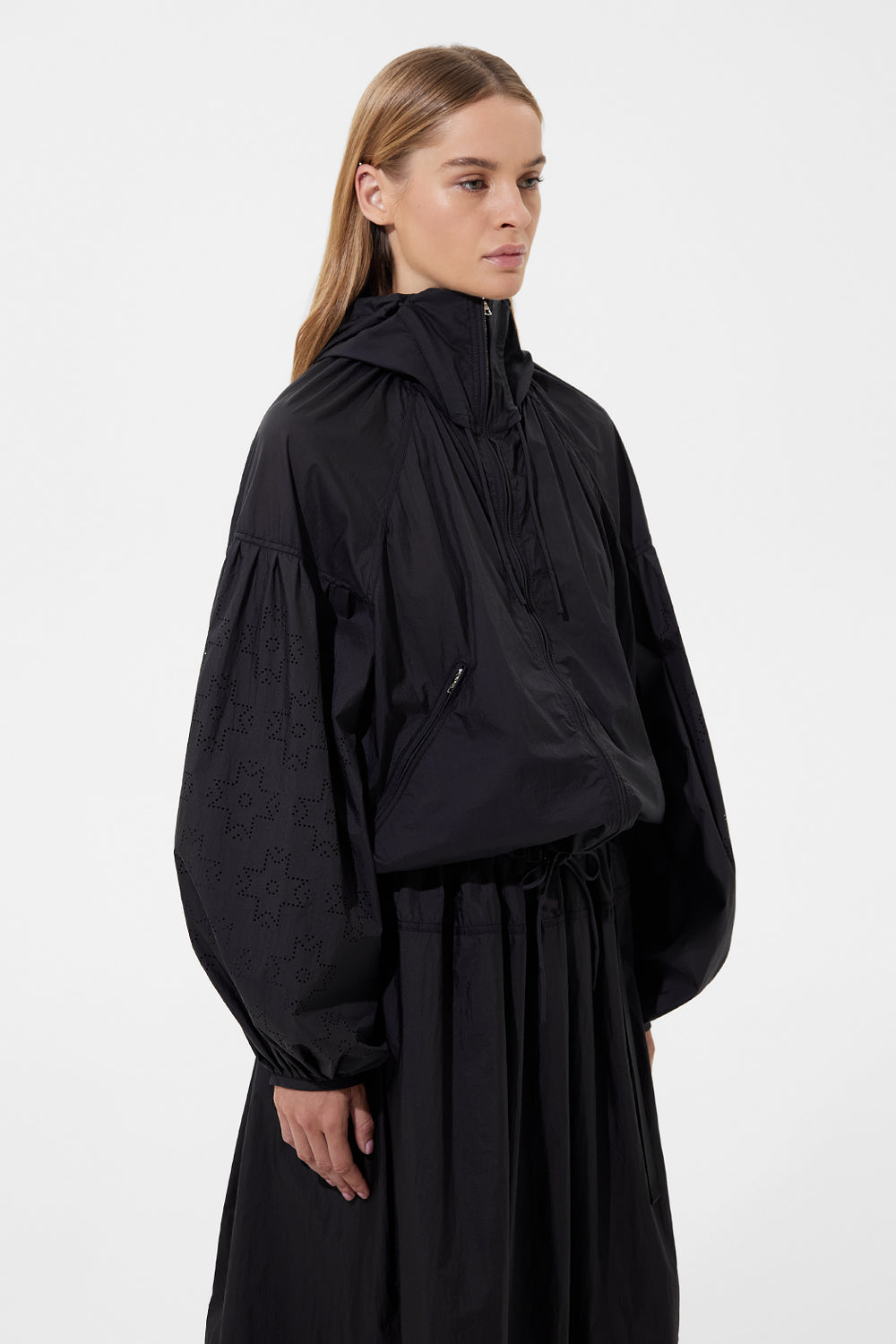Perforated Jacket Micro Black