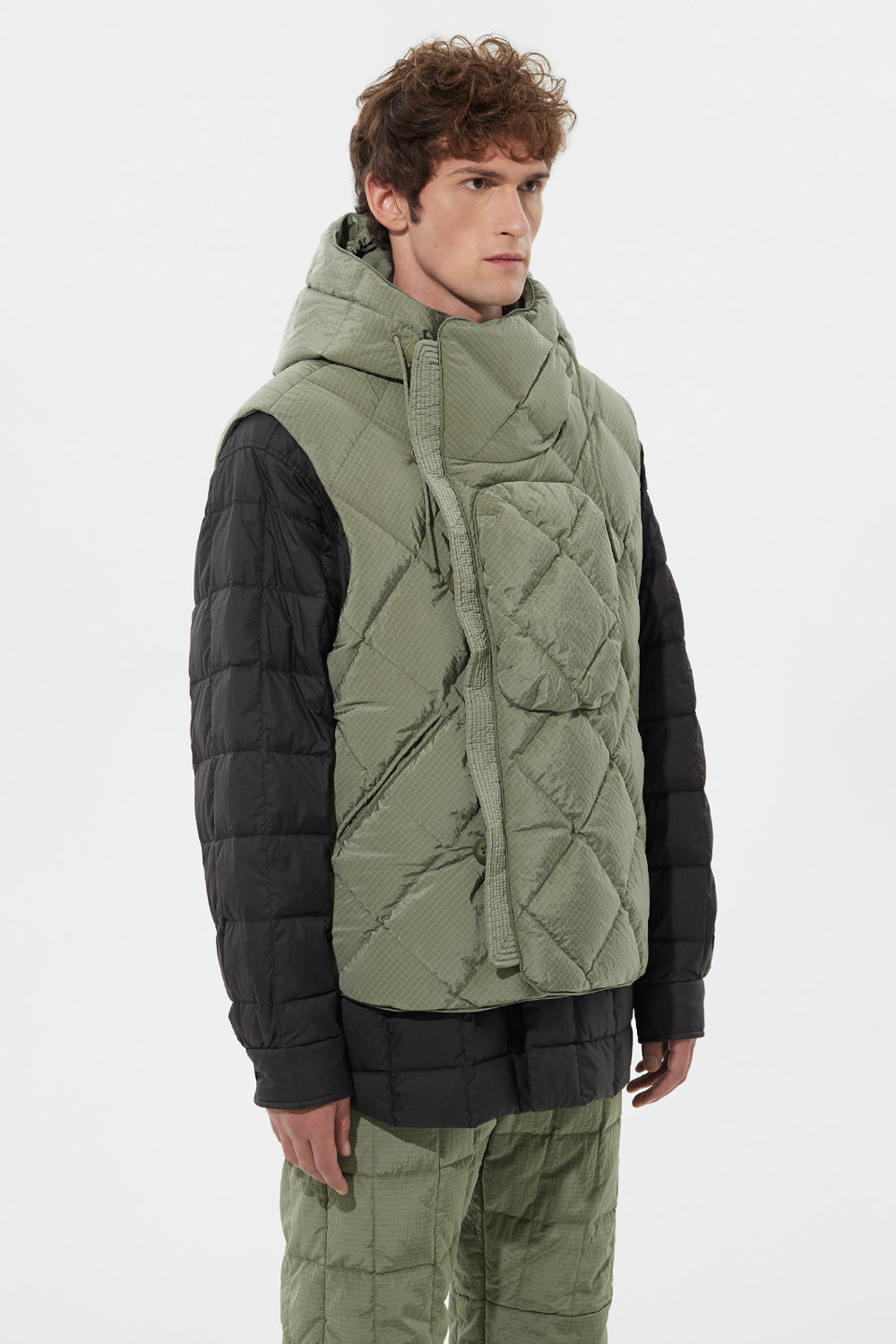 Atti Vest Man Rib Khaki