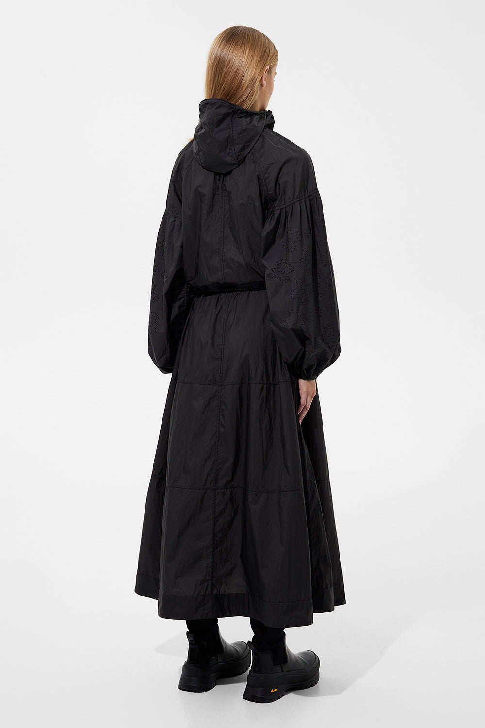 Perforated Dress Micro Black