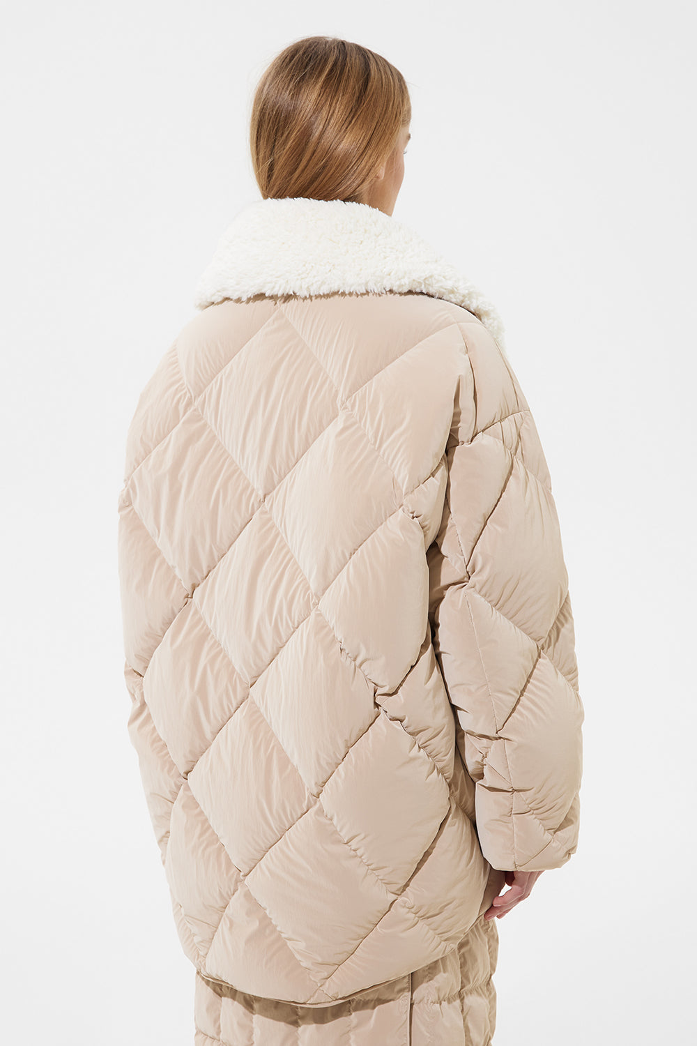 Shearling Queen Jacket Powder Ivory