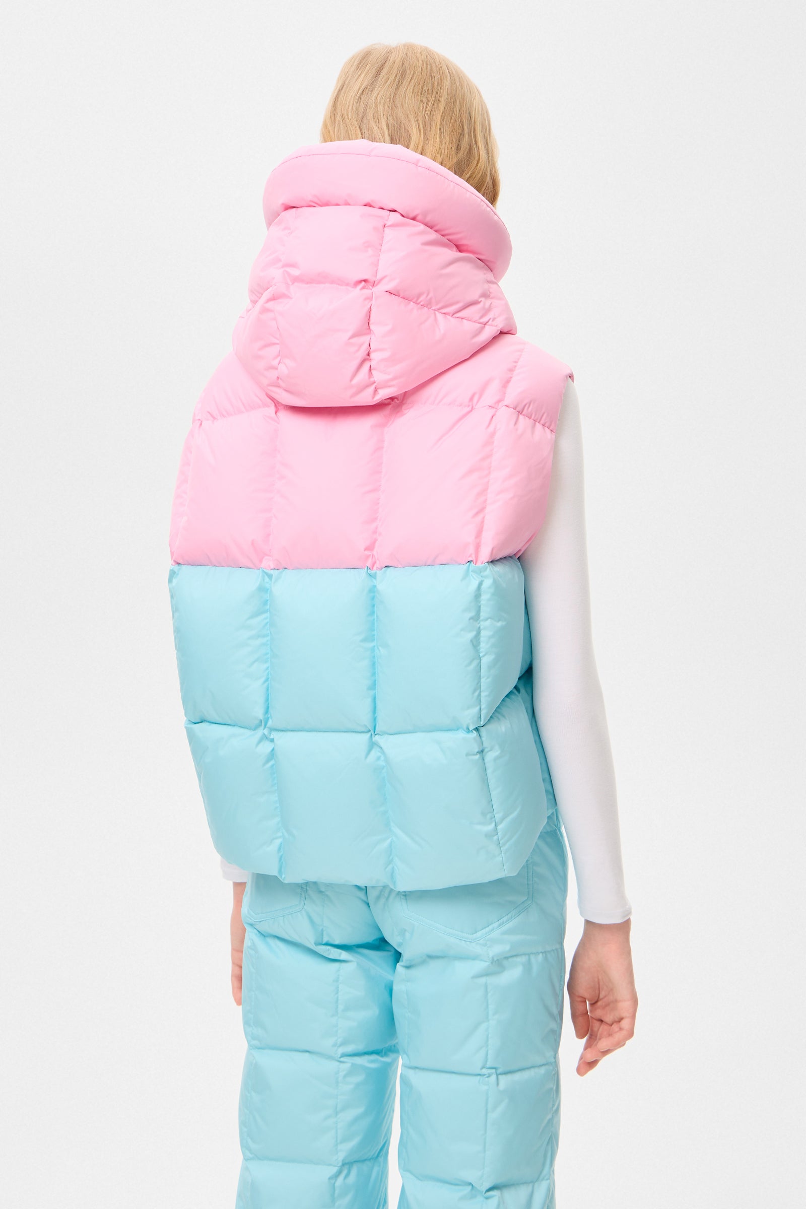 DOUBLE APRES SKI WENDY VEST TEC PINK + AQUA