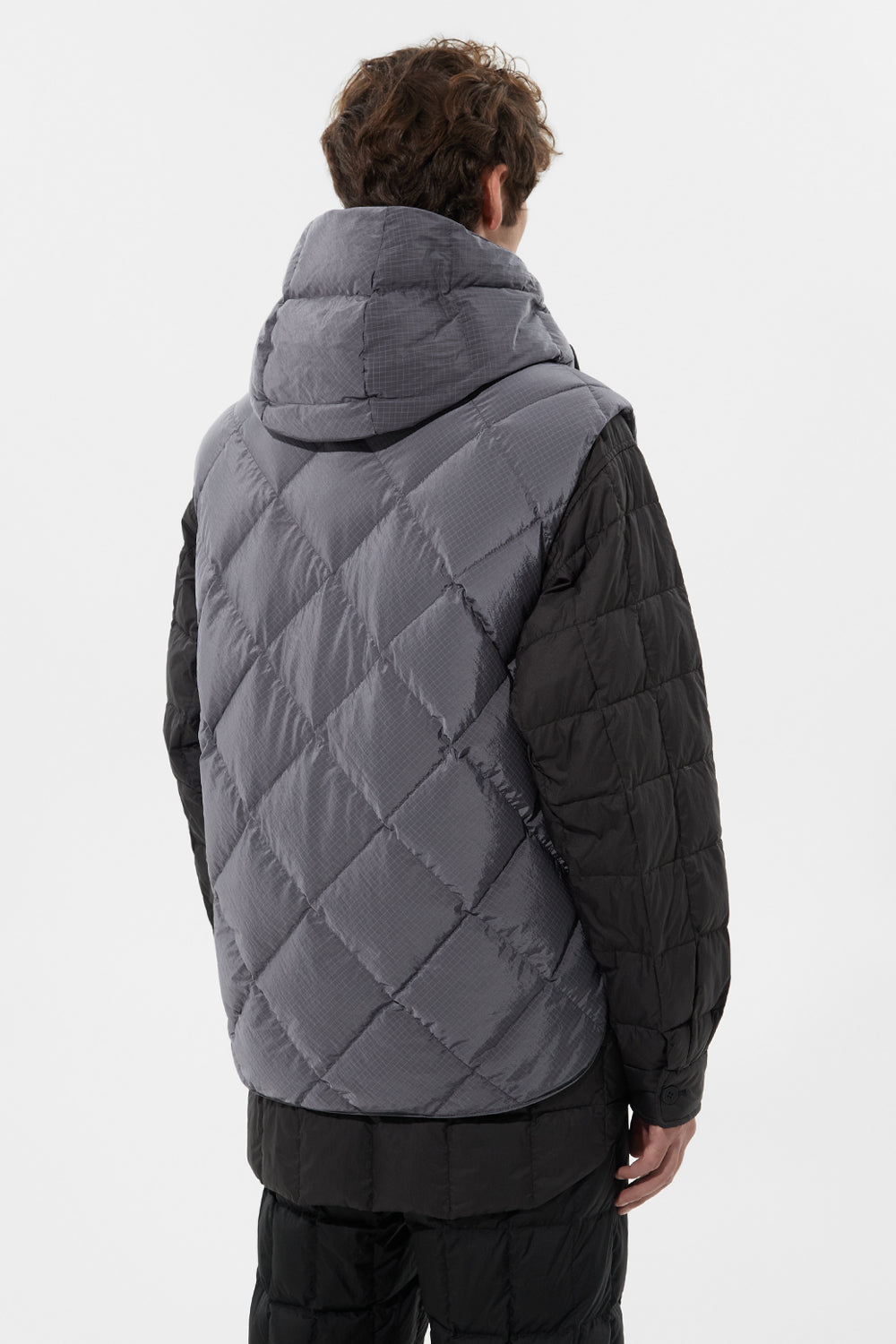 Atti Vest Man Rib Grey Violet