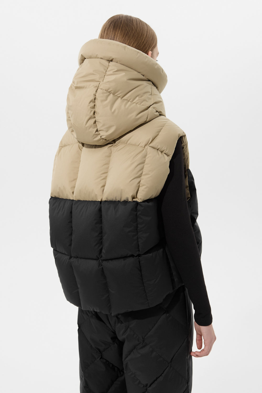 DOUBLE APRES SKI WENDY VEST TEC PT BEIGE + BLACK