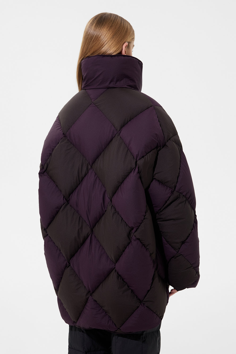 Diamond Cozy Queen Jacket Micro Pomegranate + Micro Brown