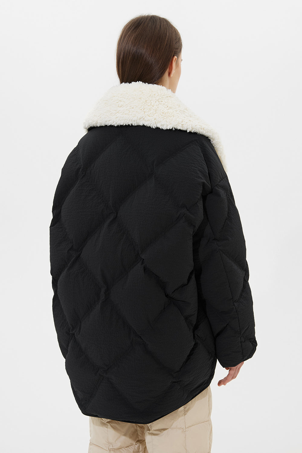 SHEARLING QUEEN STEFANIA BLACK