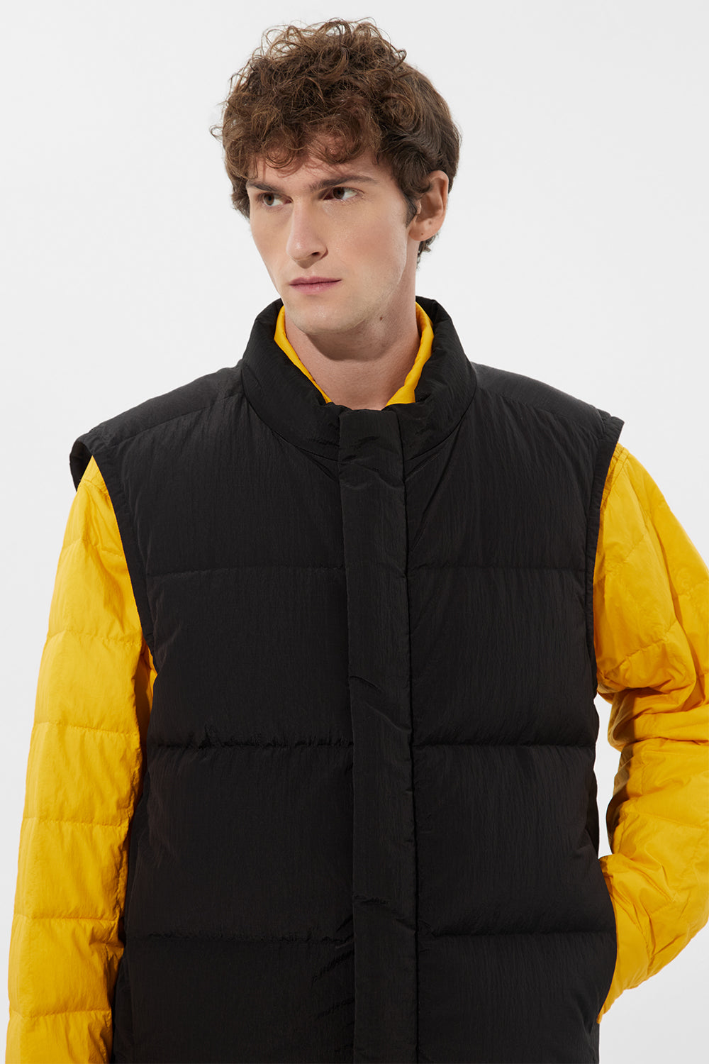 Cloud Vest Man Rib Black