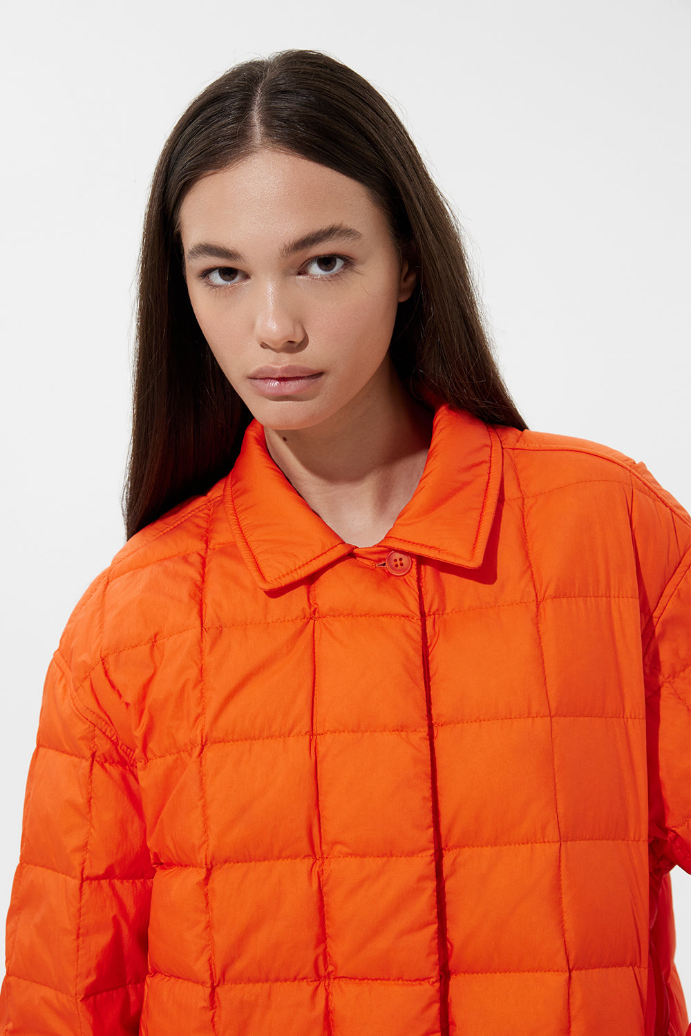 Kalik Down Shirt Micro Brick Orange