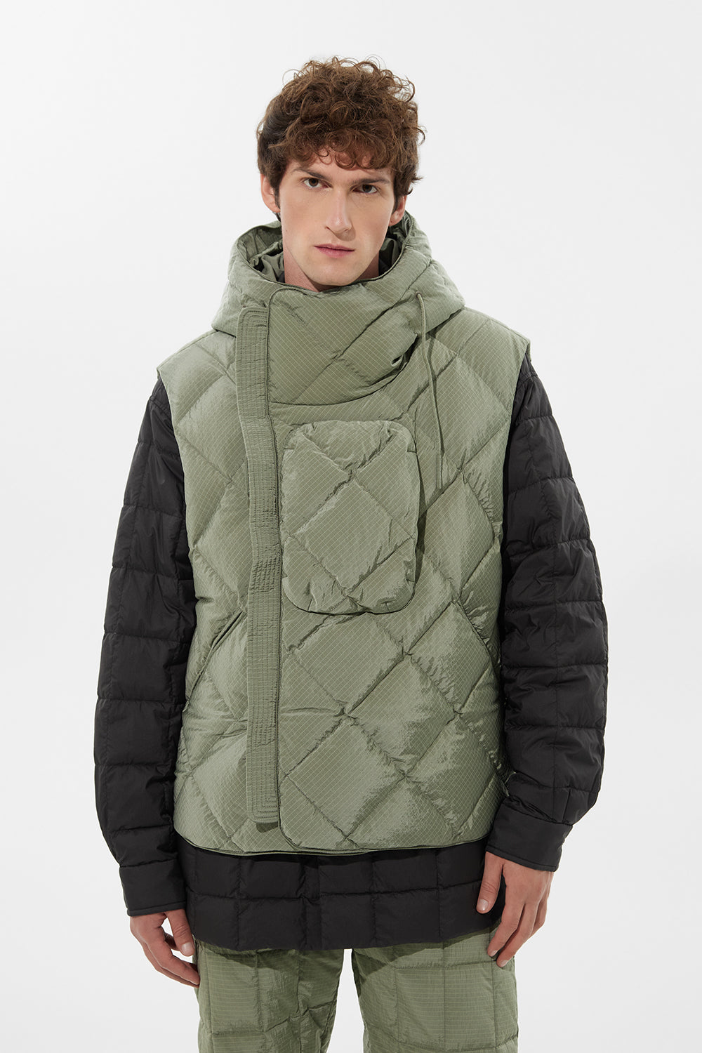 Atti Vest Man Rib Khaki