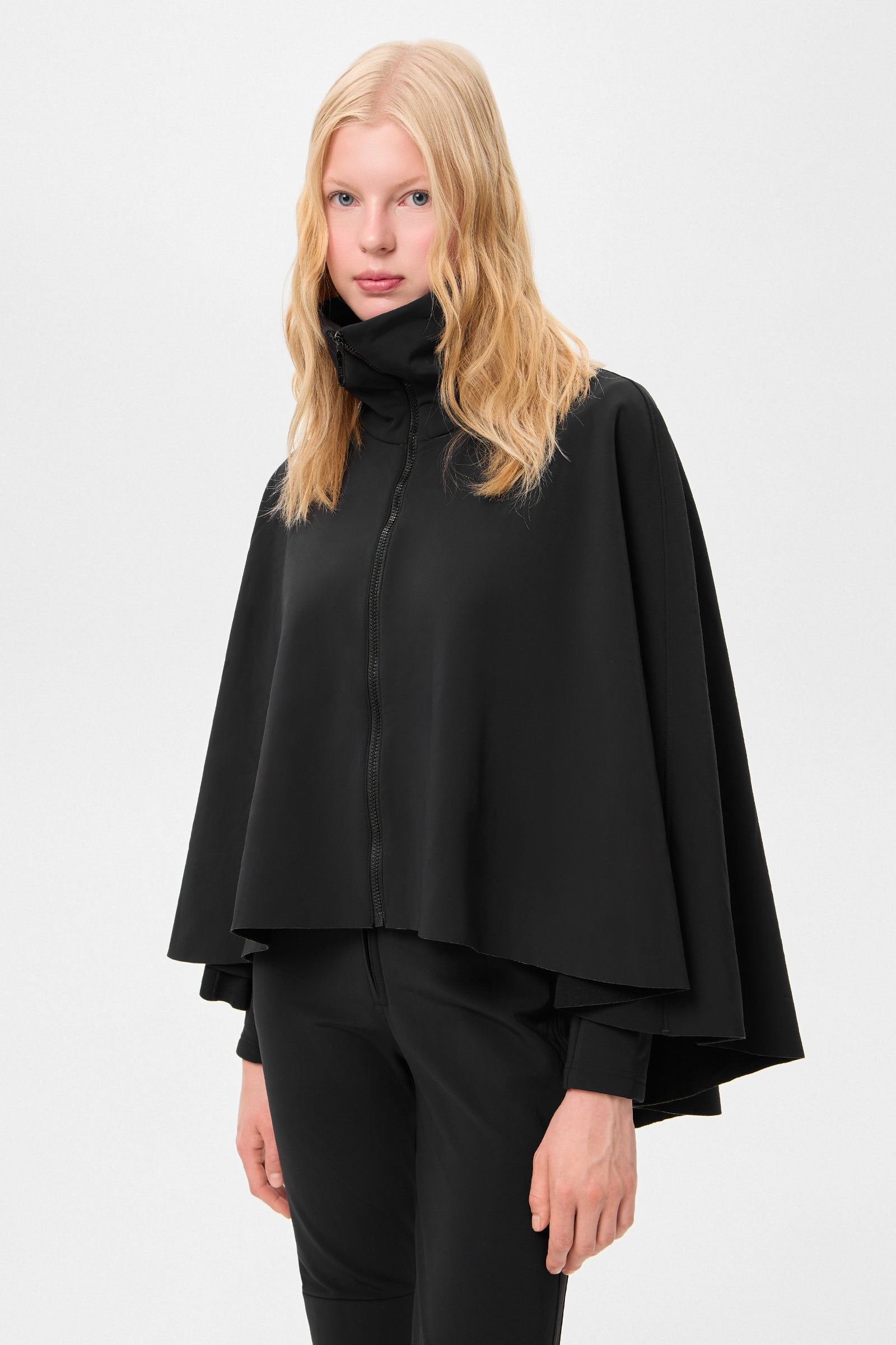 SKI PONCHO SHELL BLACK
