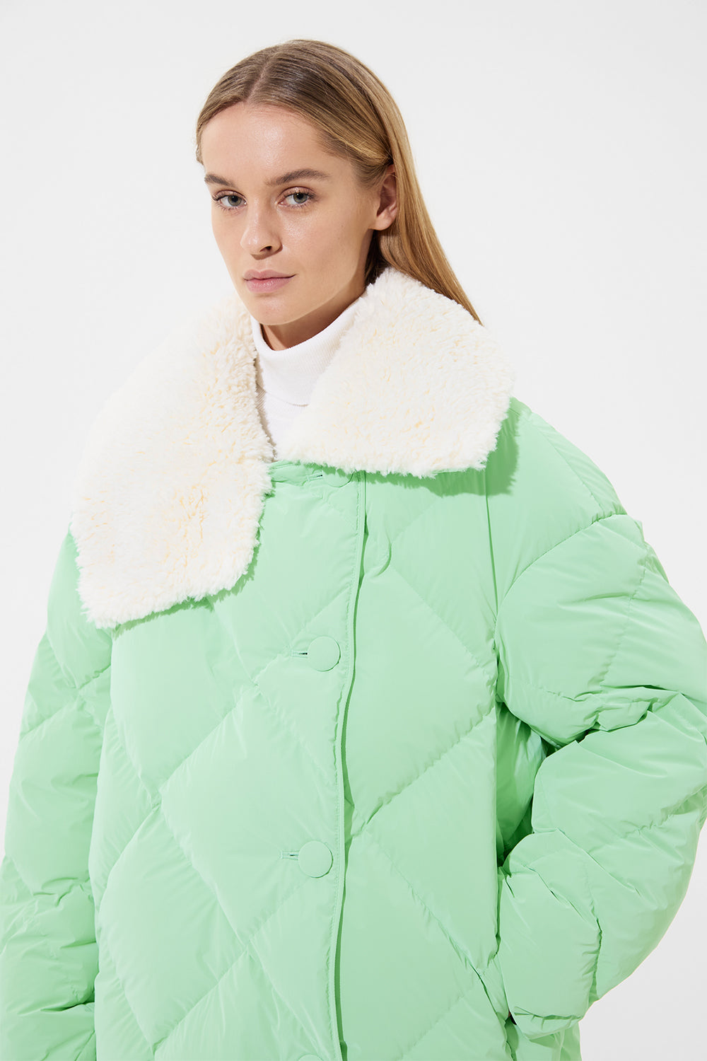 Shearling Queen Jacket Powder Mint