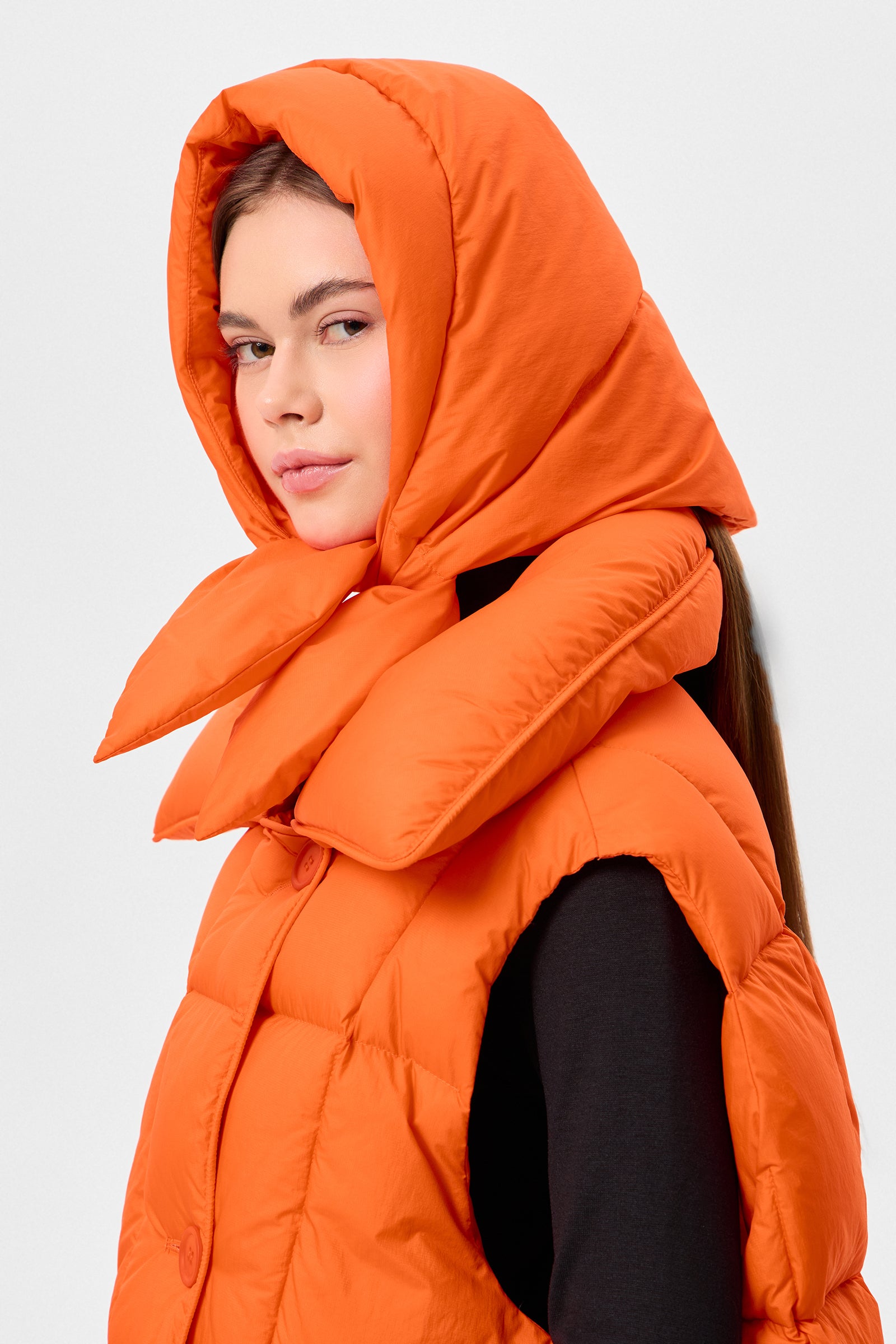 HUSTKA HOOD MICRO ORANGE