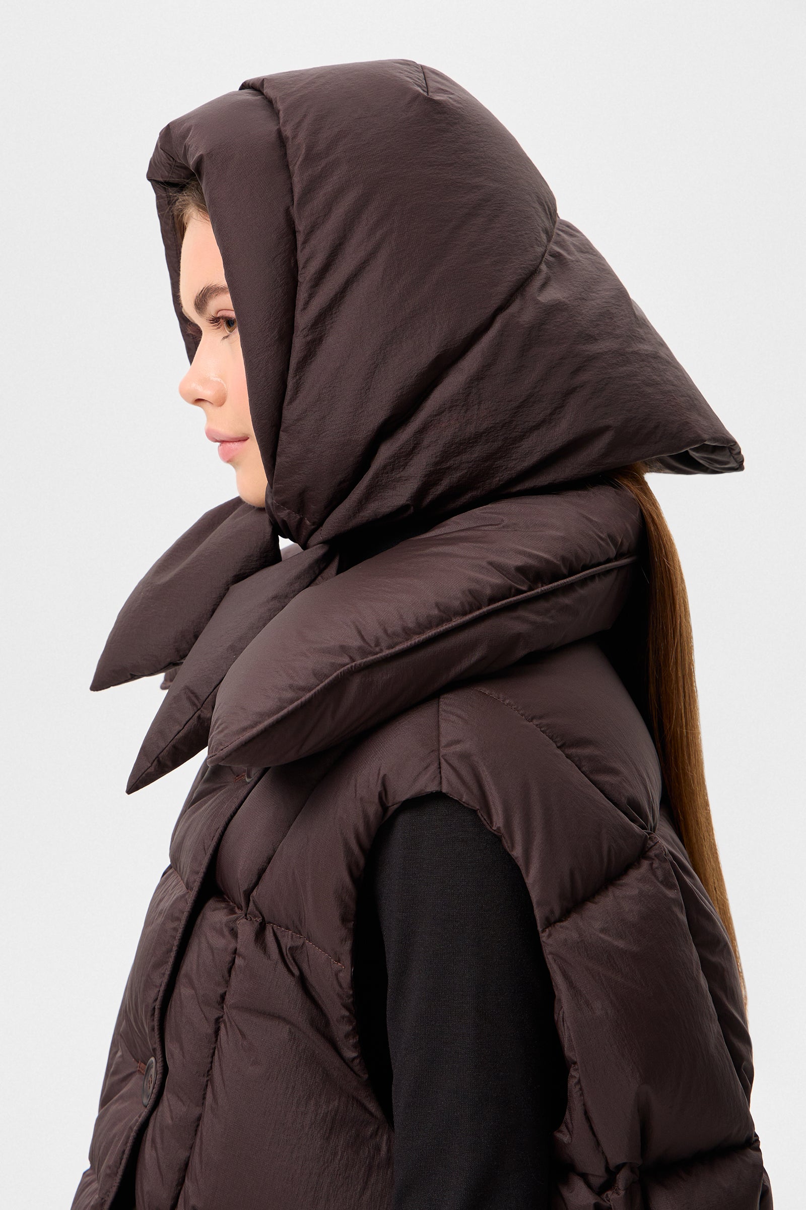 HUSTKA HOOD MICRO BROWN