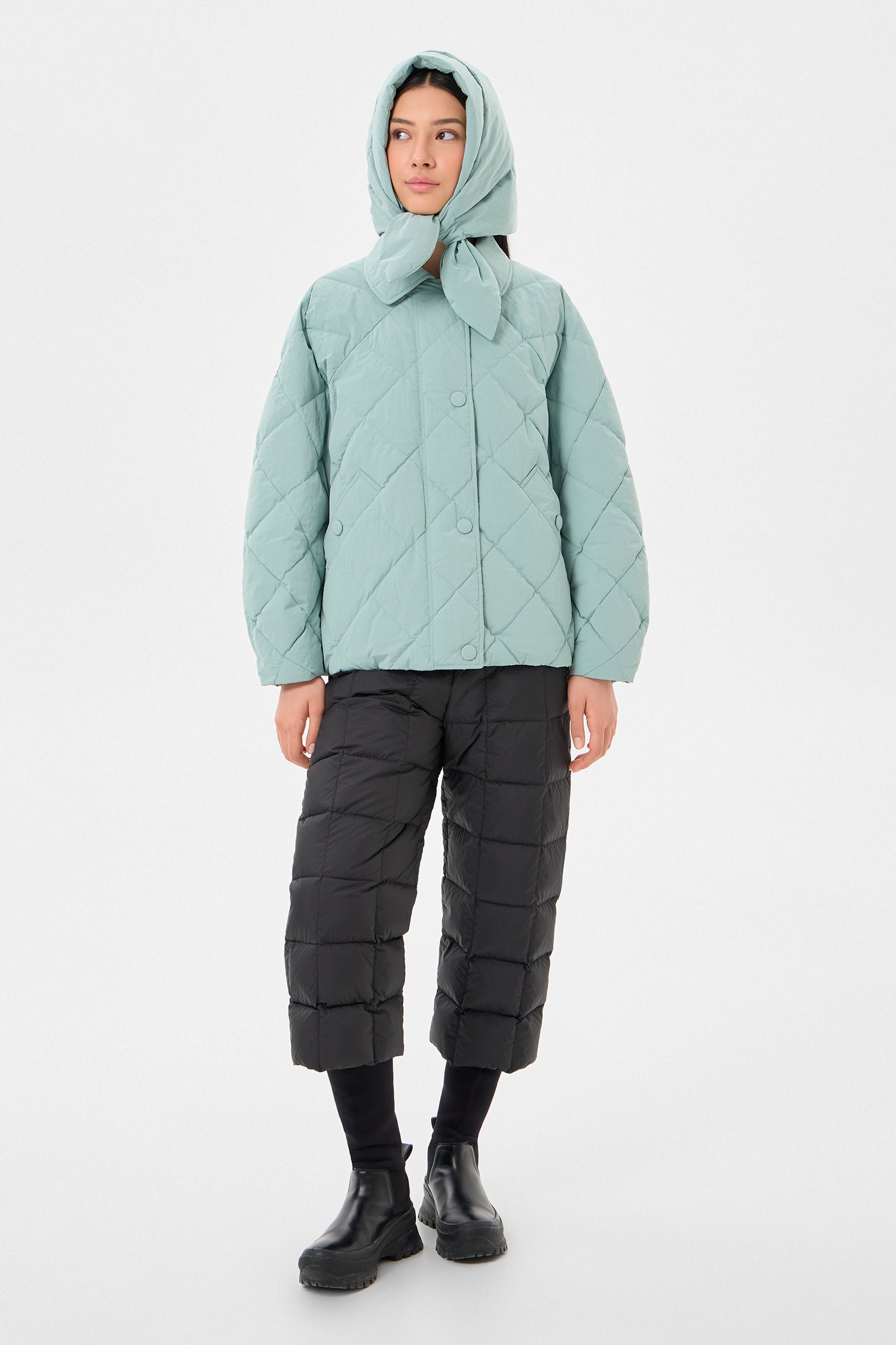 HUSTKA HOOD ENNIO TEAL
