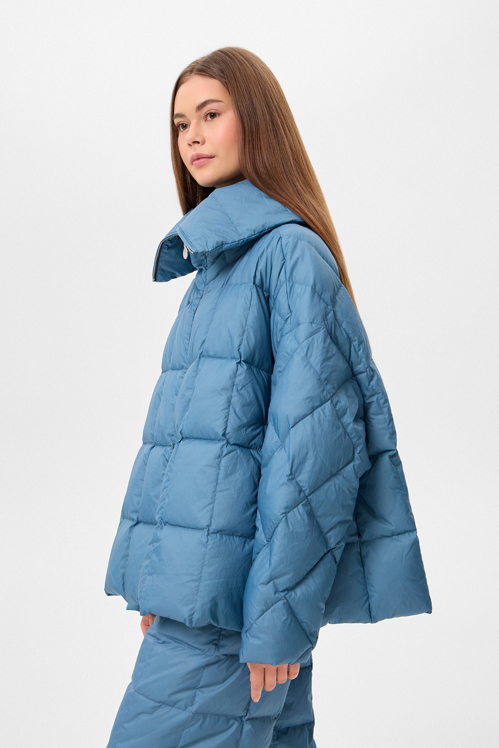 COZY ARCO JACKET MICRO STONE BLUE