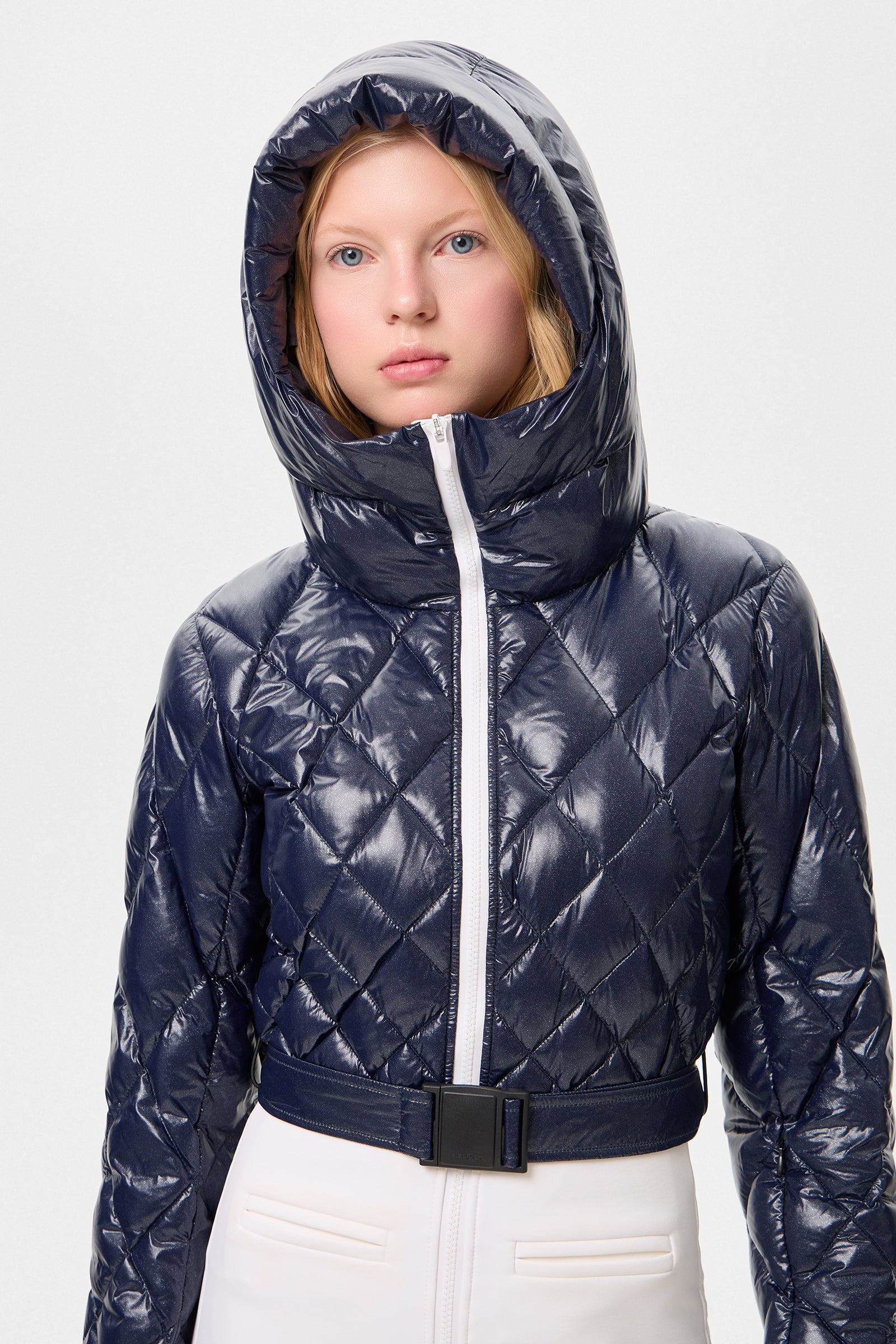 APRES SKI STARDUST OVERALL GLITTER NAVY + SHELL WHITE