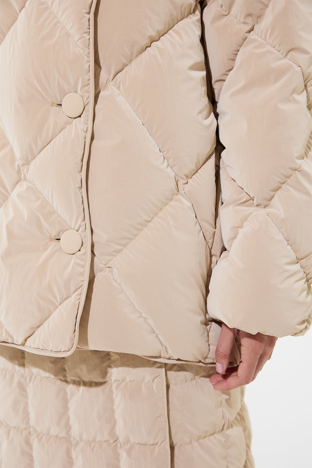 Shearling Queen Jacket Powder Ivory