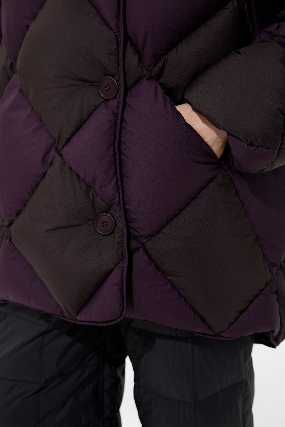 Diamond Cozy Queen Jacket Micro Pomegranate + Micro Brown