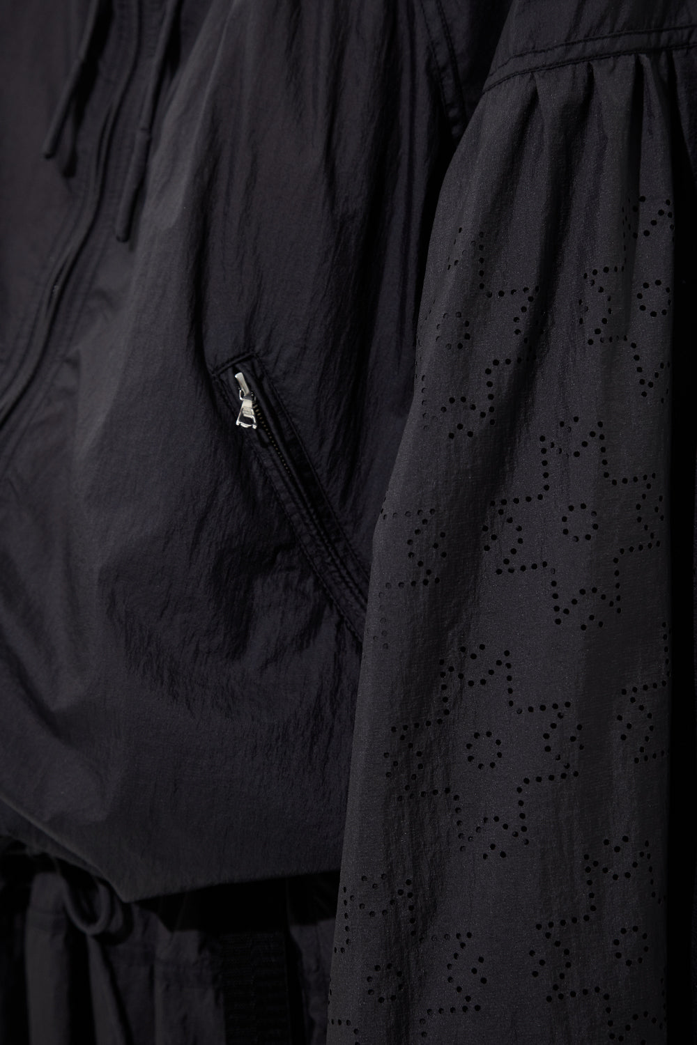 Perforated Jacket Micro Black