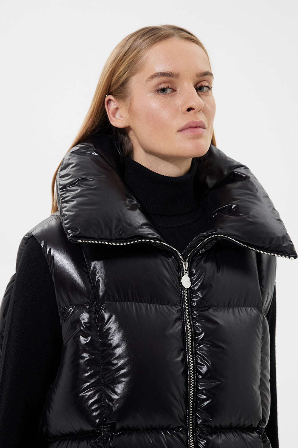 Zip Vest Silky Black