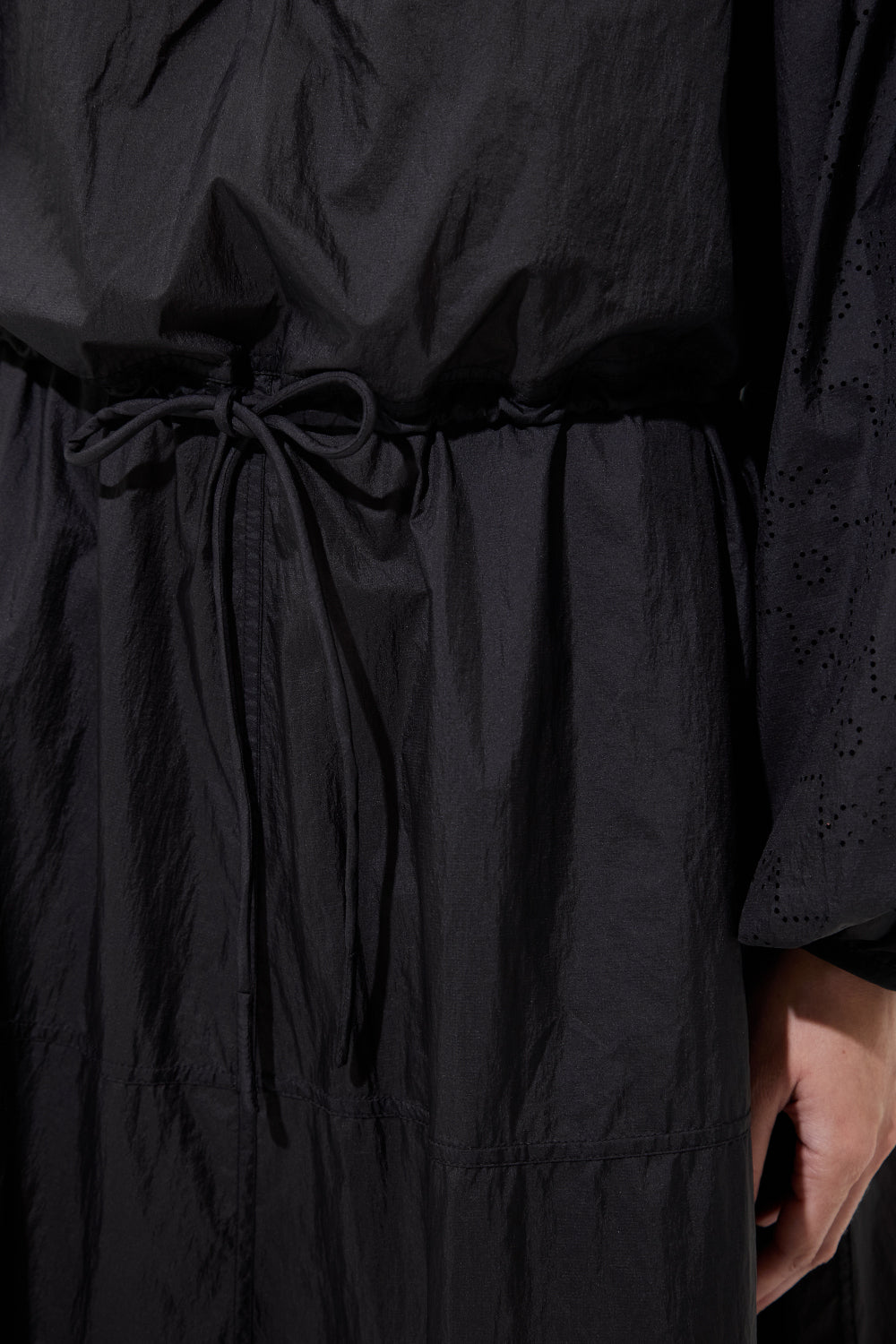Perforated Dress Micro Black