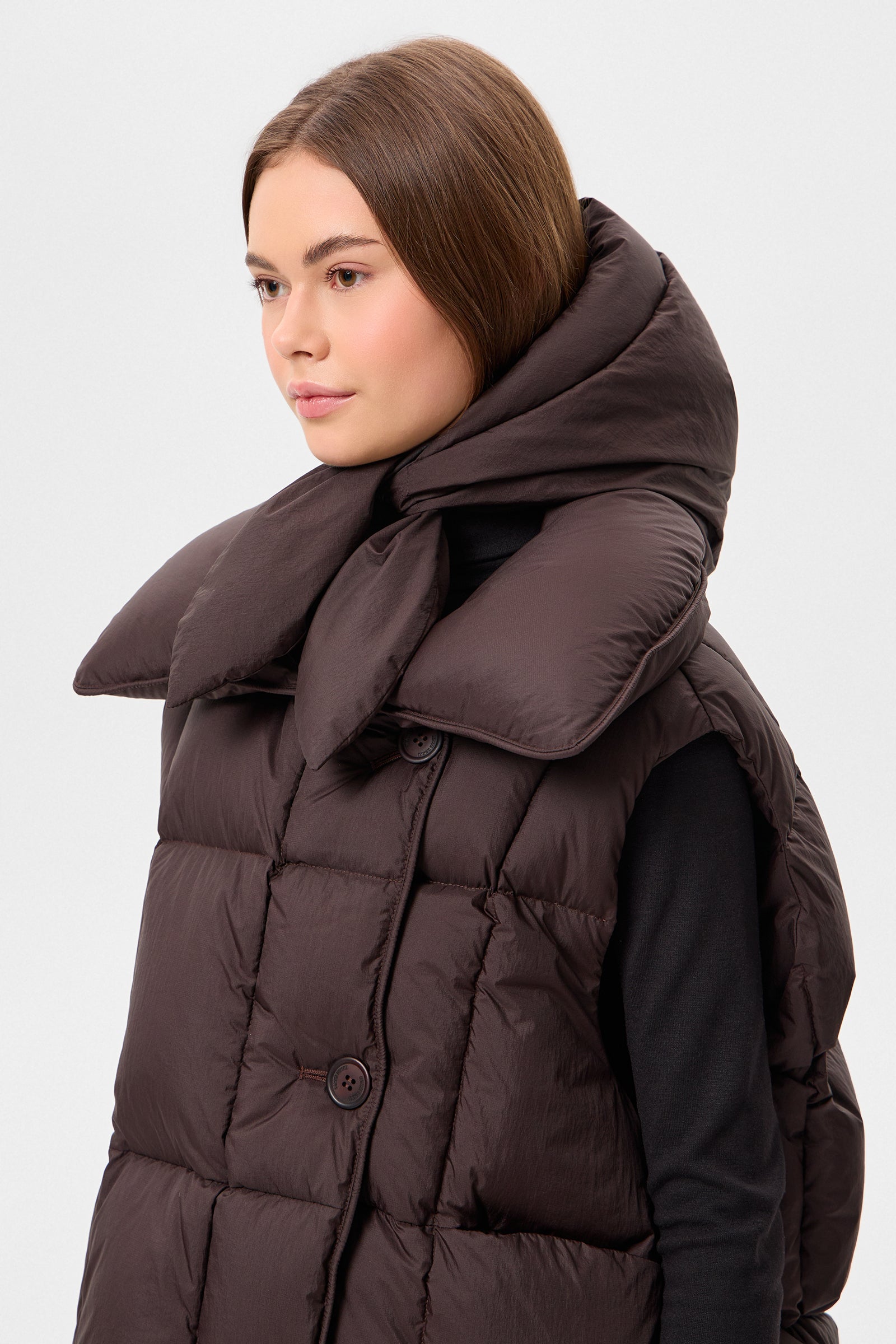 HUSTKA HOOD MICRO BROWN