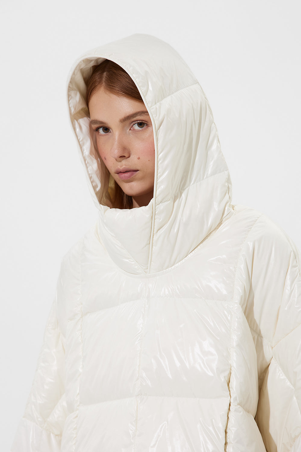 Poncho Silky White